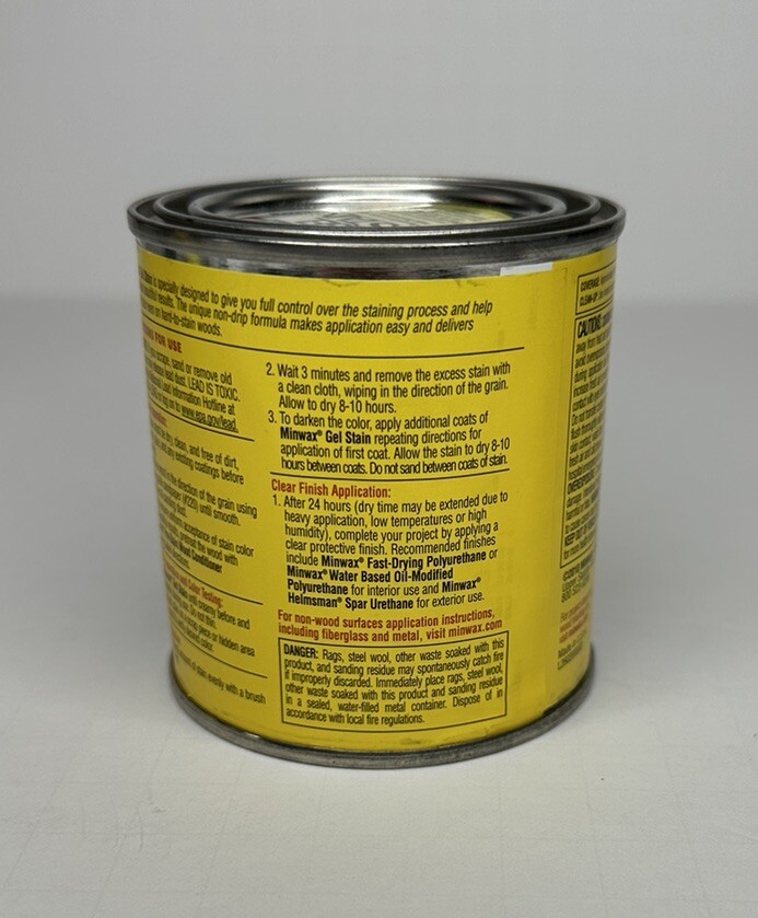 Minwax Gel Stain Aged Oak 1/2 Pint for Wood, Veneer, Fiberglass & More, NEW