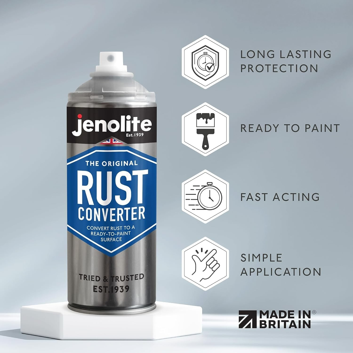 Rust Converter Spray for Metal 400 ml 13.52 fl oz. All In One Fast‑Acting Epo…