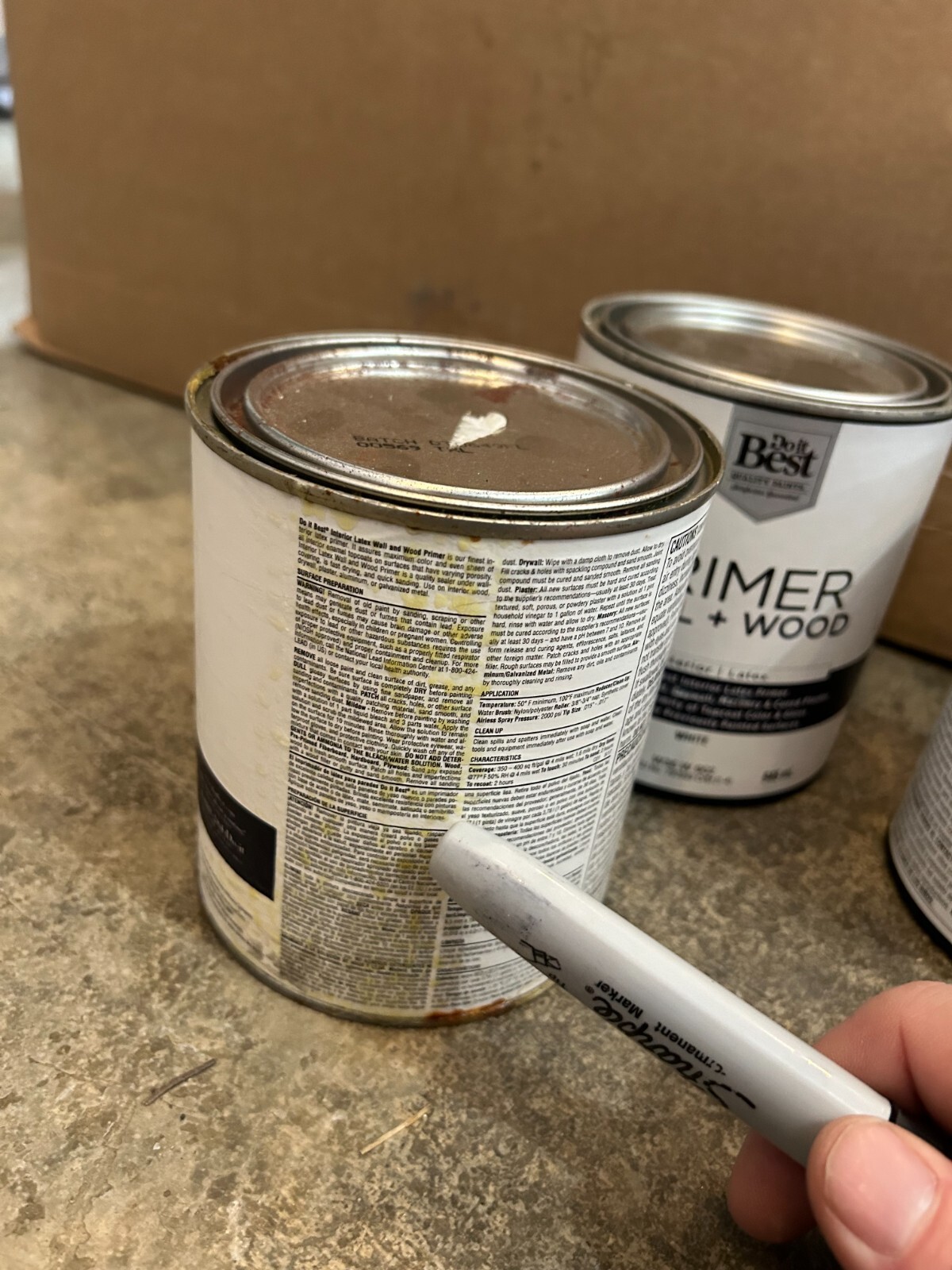 New Do it Best 1 quart Interior Latex Wall Wood Primer White drywall plaster