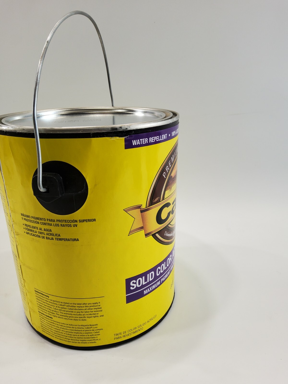 Cabot Solid Color Acrylic Siding Stain 0801 White Base 1 Gallon 124 FL OZ