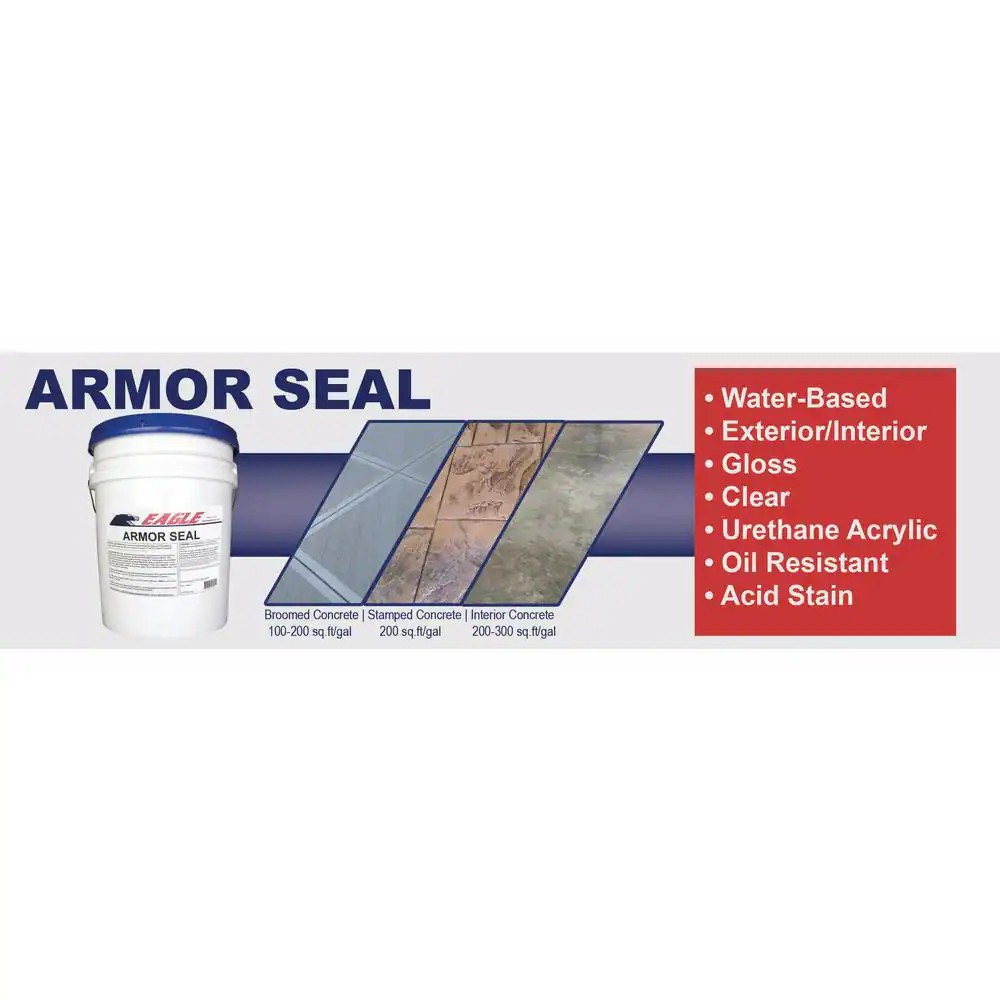5 Gal. Armor Seal Urethane Modified Acrylic Glossy Durable Water-Based Clear Con