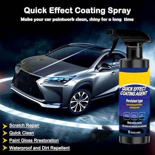 Quick Effect Coating Agent for Car – Hydrophobic Ceramic Coating Spray for Ca…