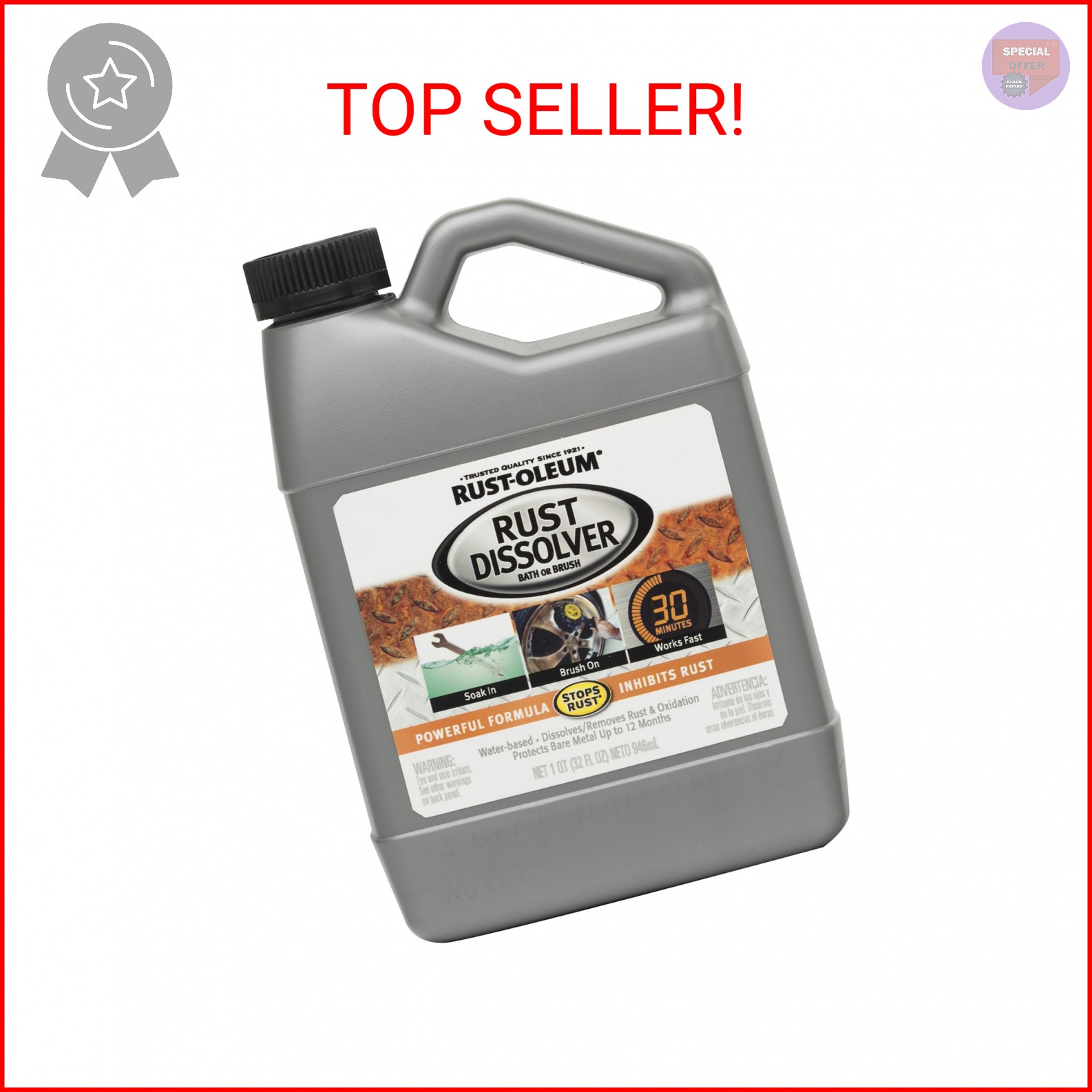 Rust-Oleum Rust Dissolver Soak & Bath | Heavy-Duty Corrosion Remover for Metal T