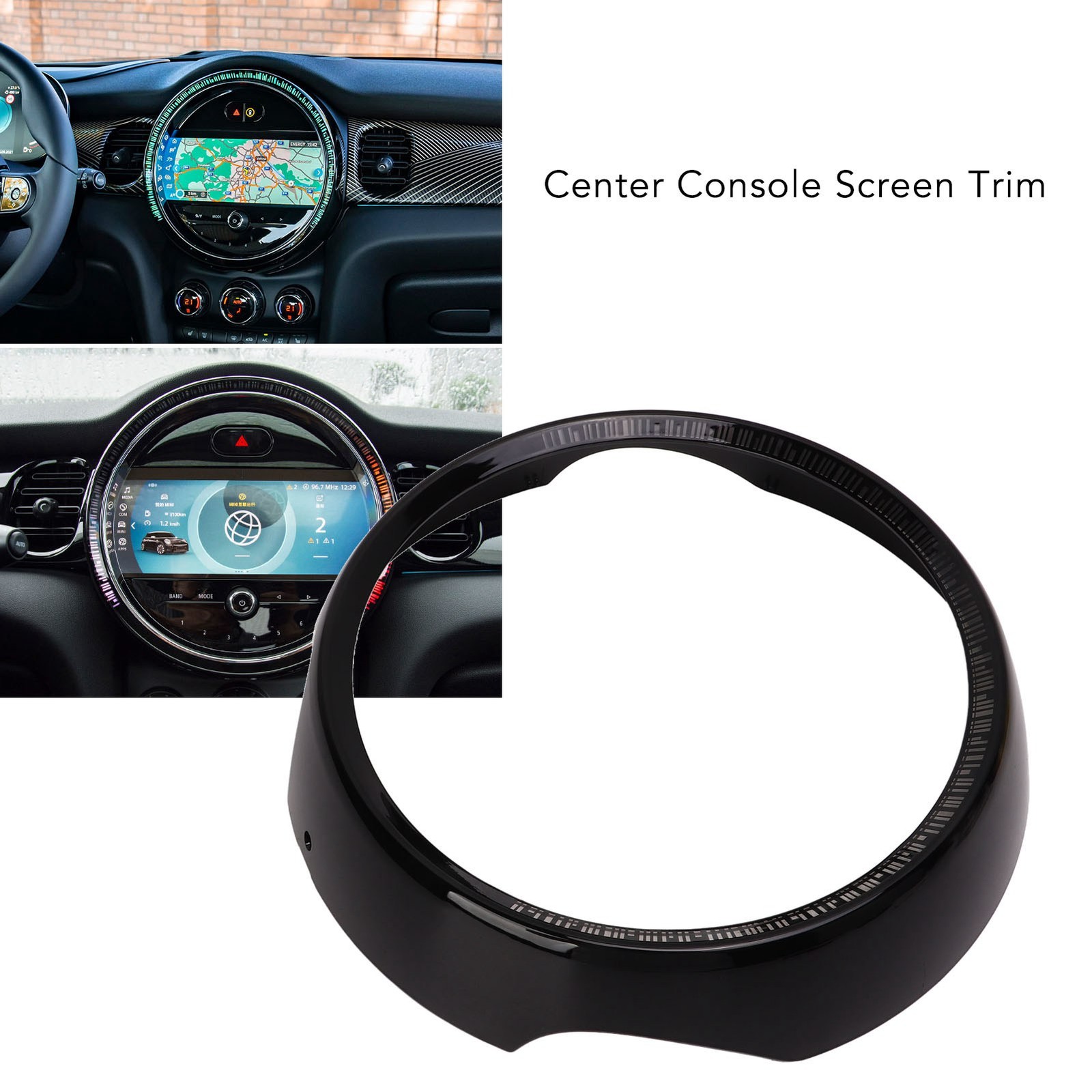 Center Console Screen Trim Mirror Polished Decorative Replacement For F55 F NMSW