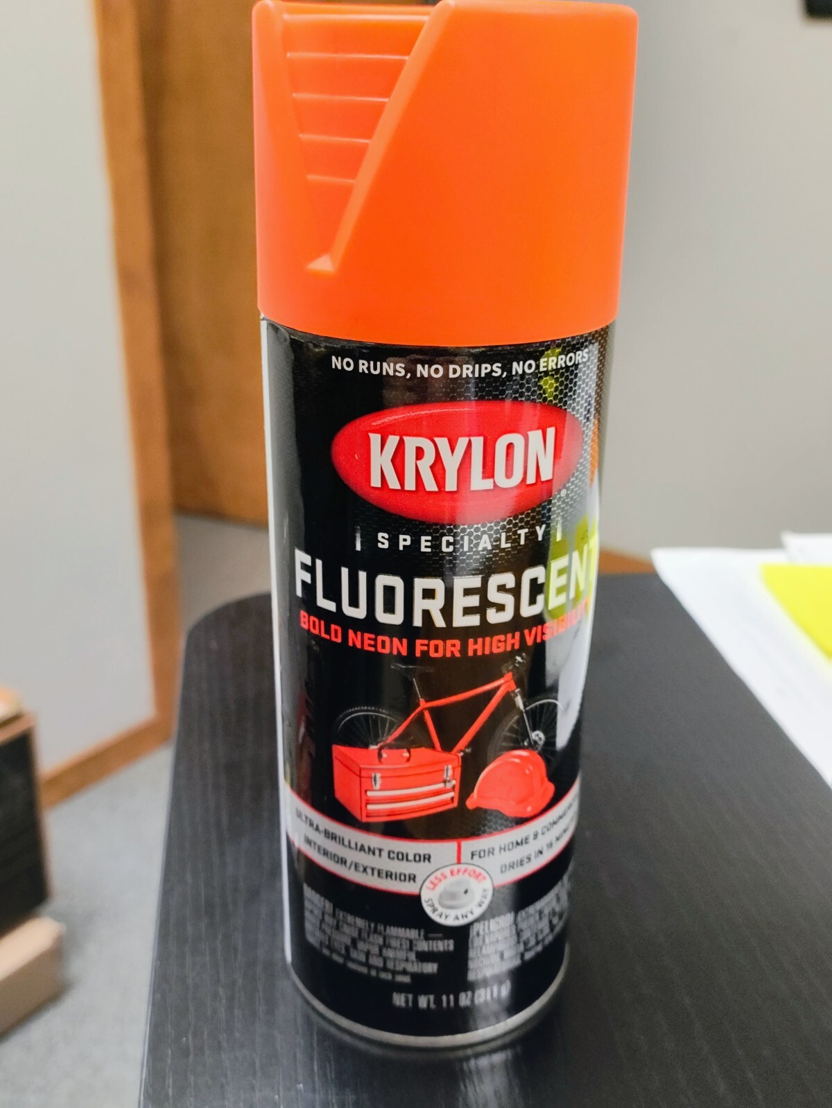 KRYLON 3102 Fluorescent Yellow Orange – Bold Neon for High Visibility