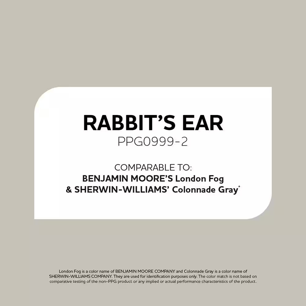 1 Gal. PPG0999-2 Rabbit’S Ear Eggshell Interior Paint with Primer