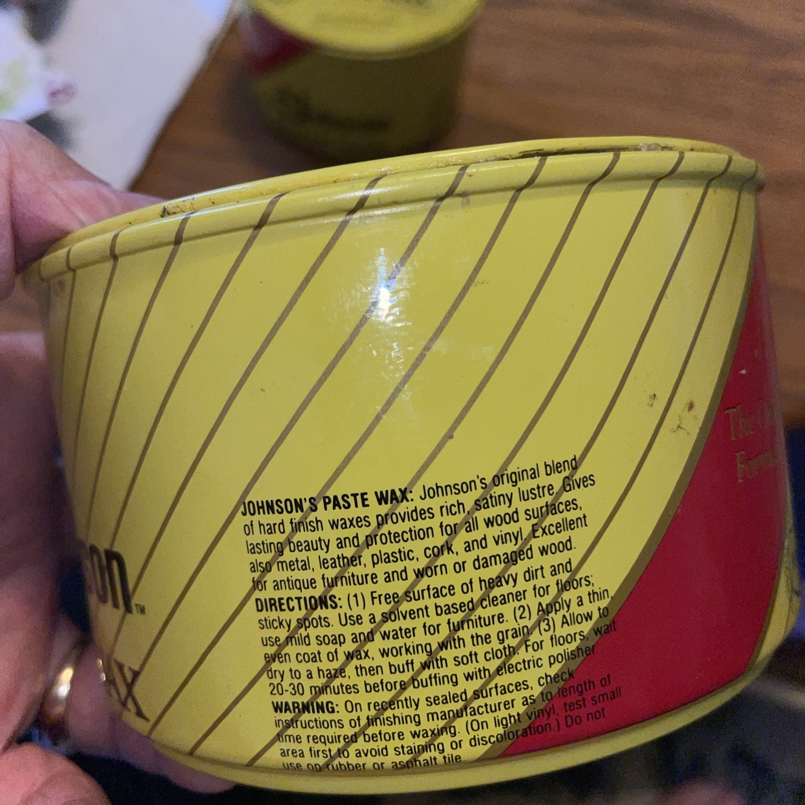 2 JOHNSON PASTE WAX 1lb Cans 1988 Vintage Discontinued Near Full 90% +
