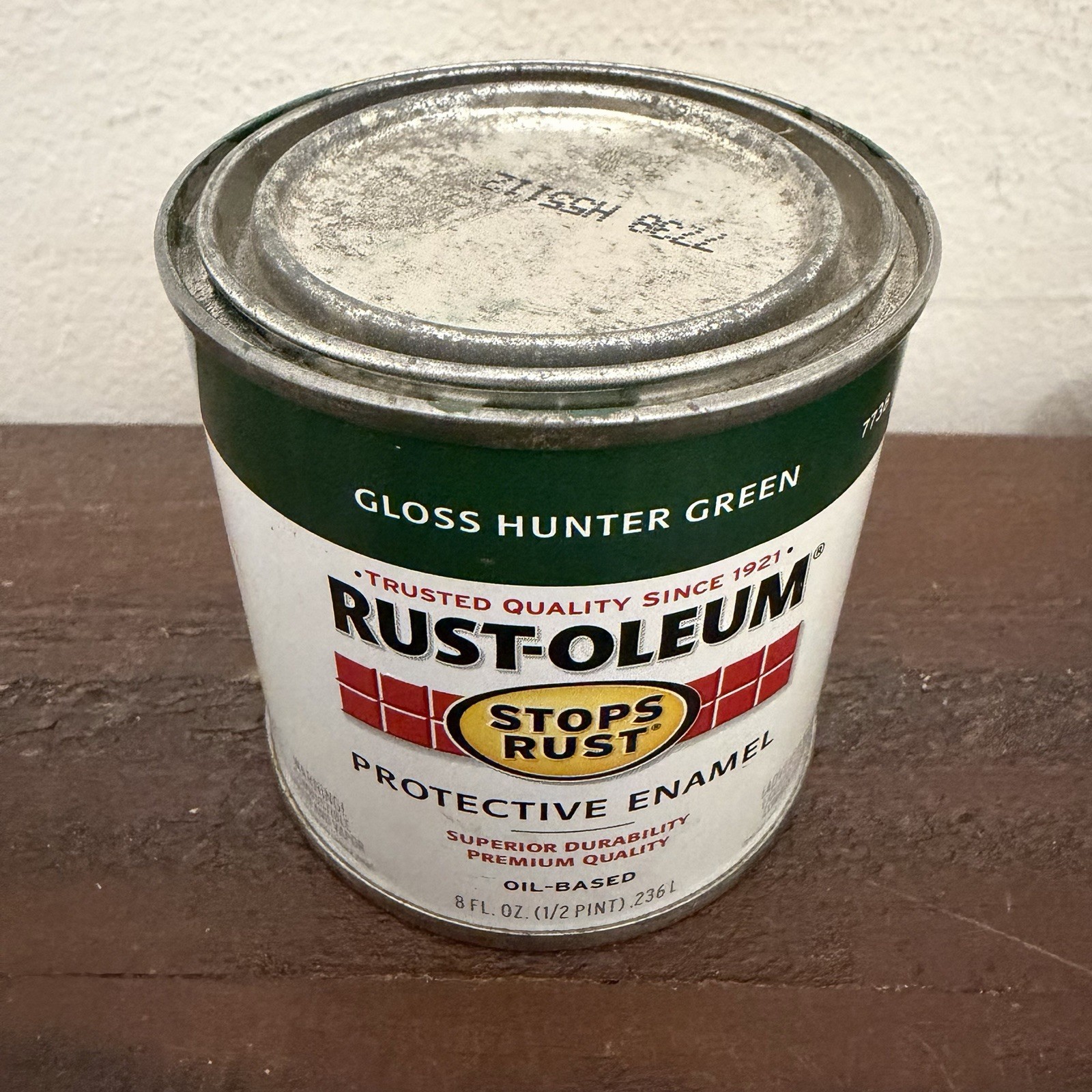 Rust-Oleum Stops Rust Gloss Hunter Green Oil-Based Protective Enamel 8 Oz Full