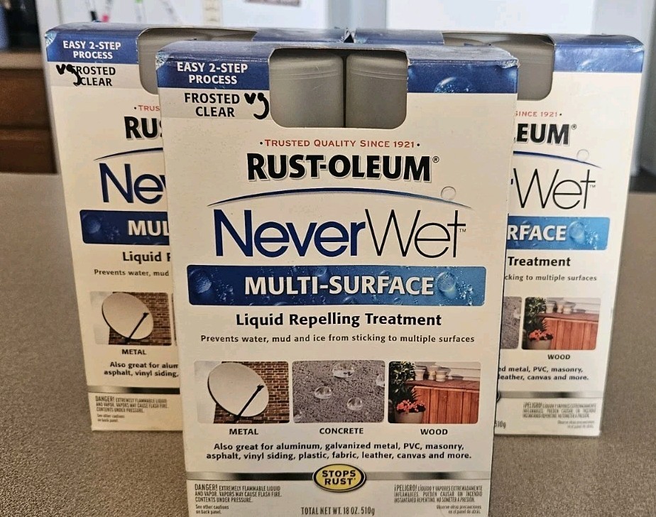 Lot of 3 Rust-Oleum NeverWet Multi-Surface Liquid Repelling Treatment – New NIB