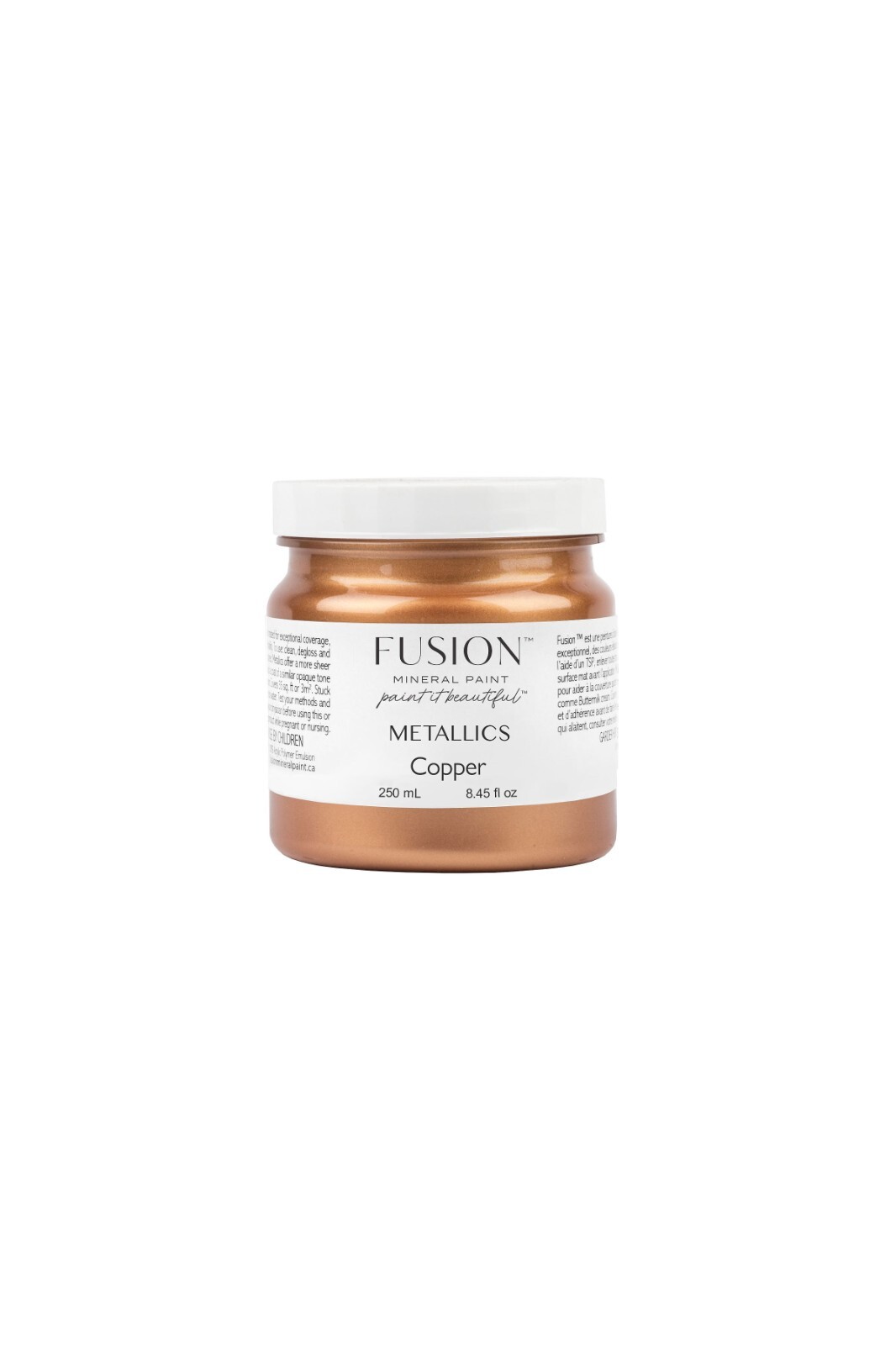Fusion Mineral Paint Copper Metallic All in One 250 ml 8.45 fl Oz