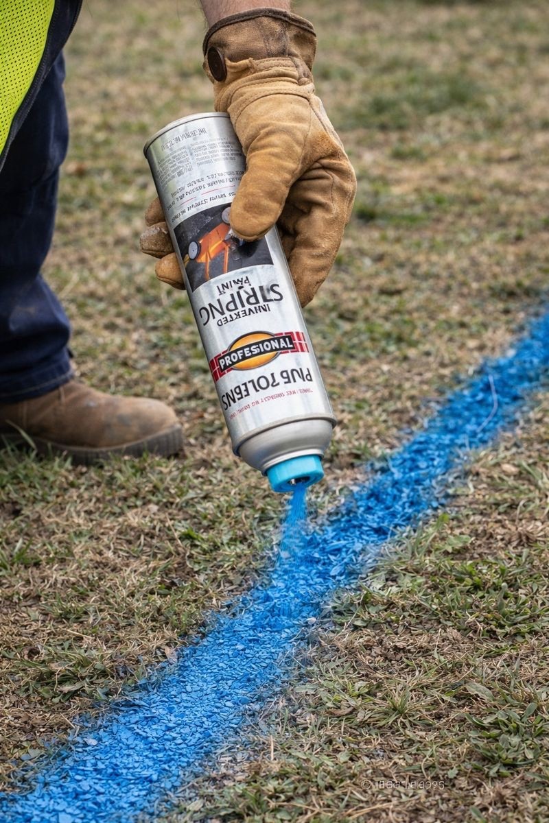 Blue, Rust-Oleum Professional Inverted Striping Paint Spray-2526838, 18 oz