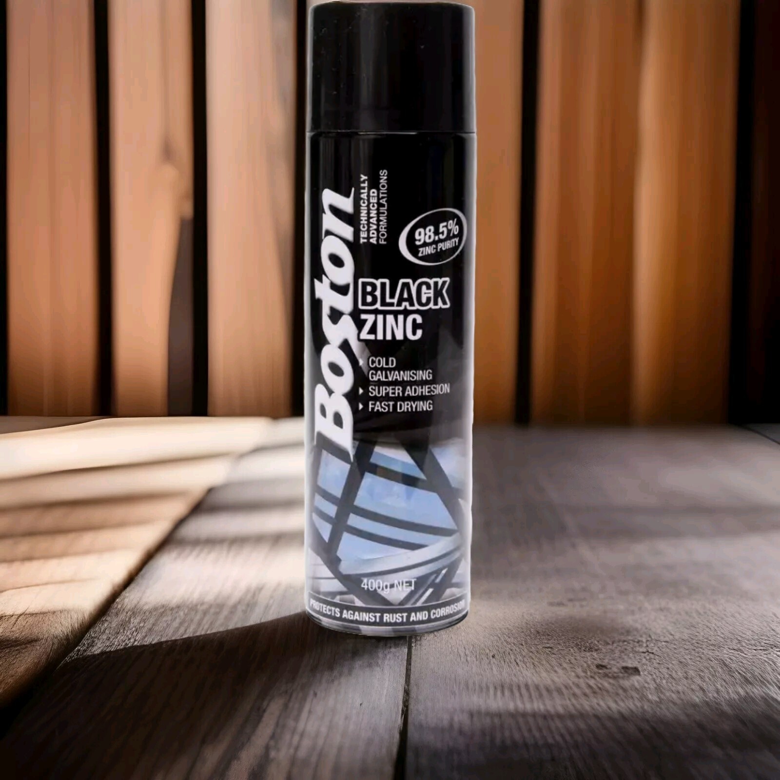 Cold Galvanising Zinc Spray Can 400g Boston Rust Prevention Protection – Black