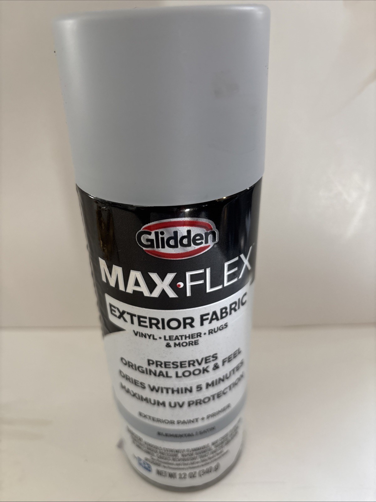 2 GLIDDEN MAX-FLEX 12oz Elemental/Satin Exterior Fabric Spray Paint GMF2017 Gray