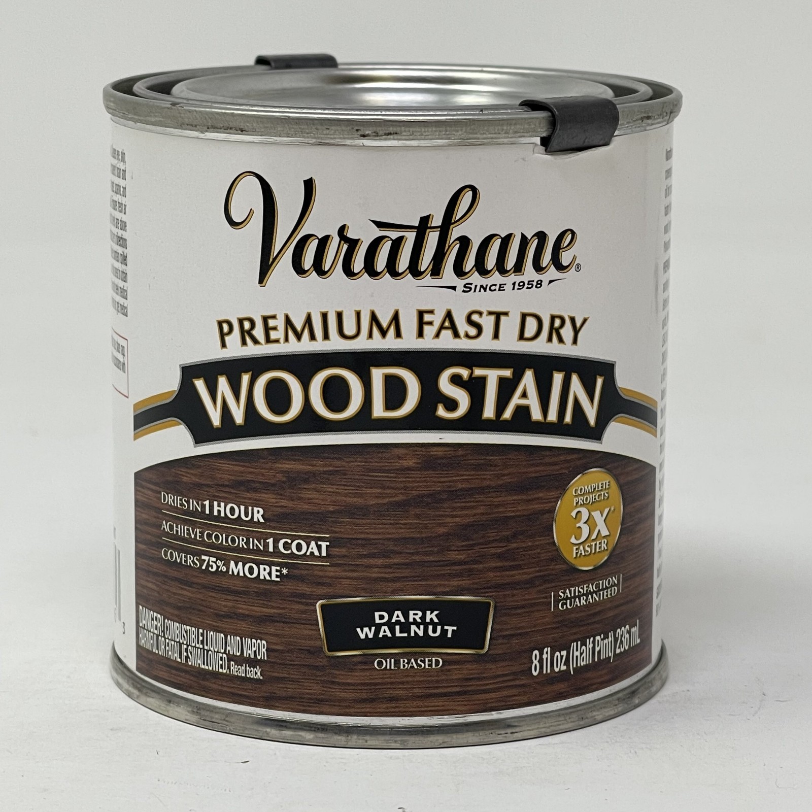 Varathane Premium Fast Dry Wood Stain Dark Walnut 8 fl oz Oil Based Half Pint
