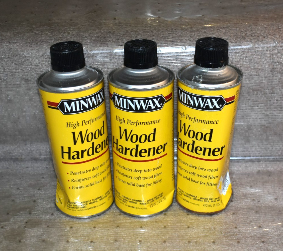 (2) Minwax 41700 High Performance Quick Dry Wood Hardener (+1 FREE)