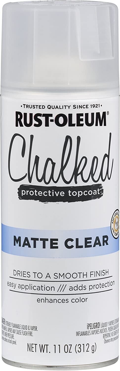 Rust-Oleum 302599 Chalked Ultra Spray Paint, 11 Ounce, Pack of 1, Matte Clear
