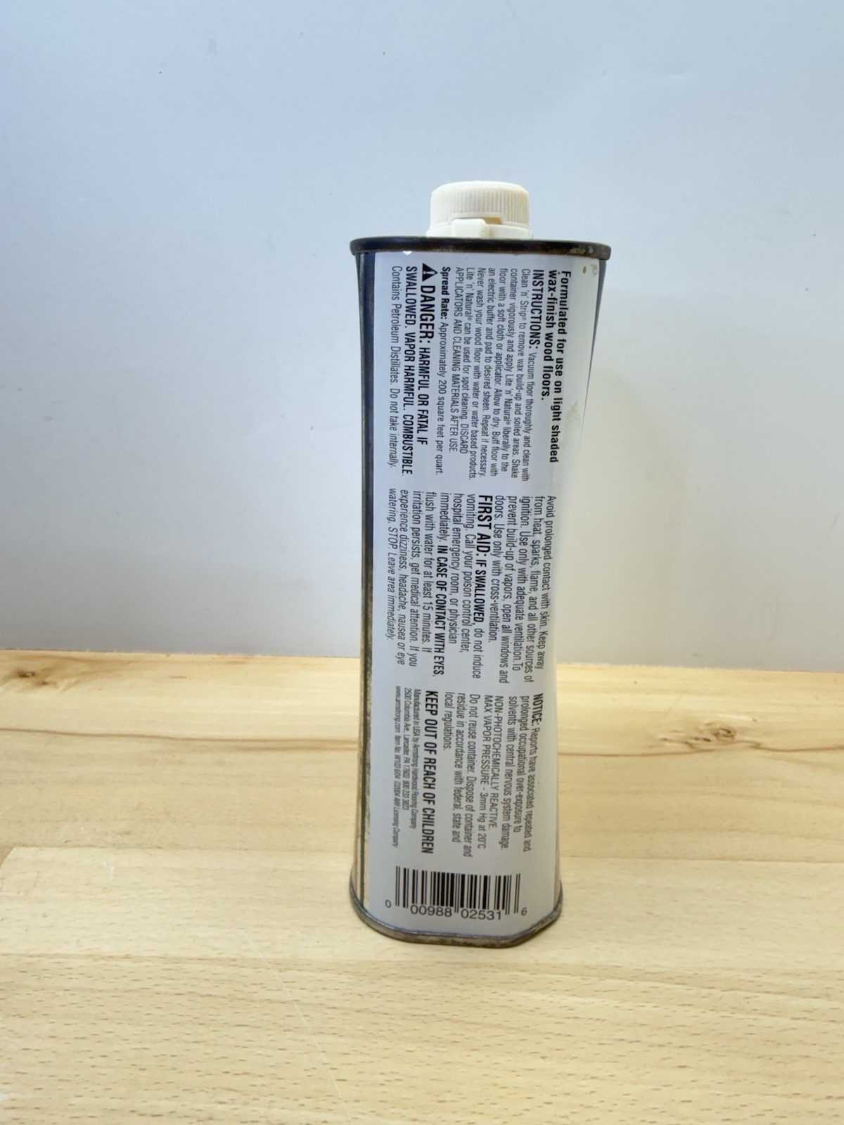 Bruce Lite ‘n’ Natural Liquid Paste Wax Cleaner Hardwood Floors 32 fl oz A