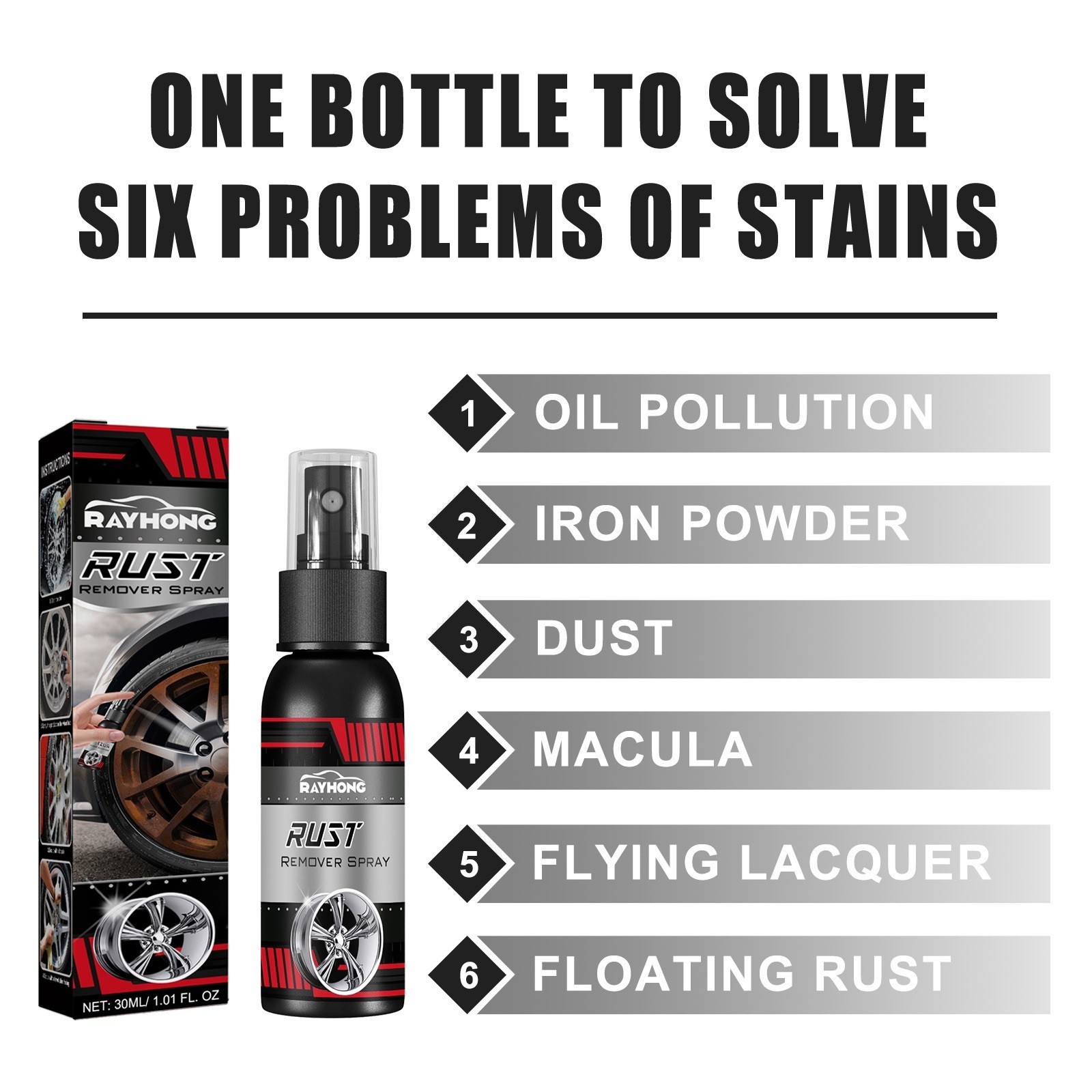 Multi-purpose Car Rust Removal Spray Rust Remover Rust Inhibitor Derusting Spray