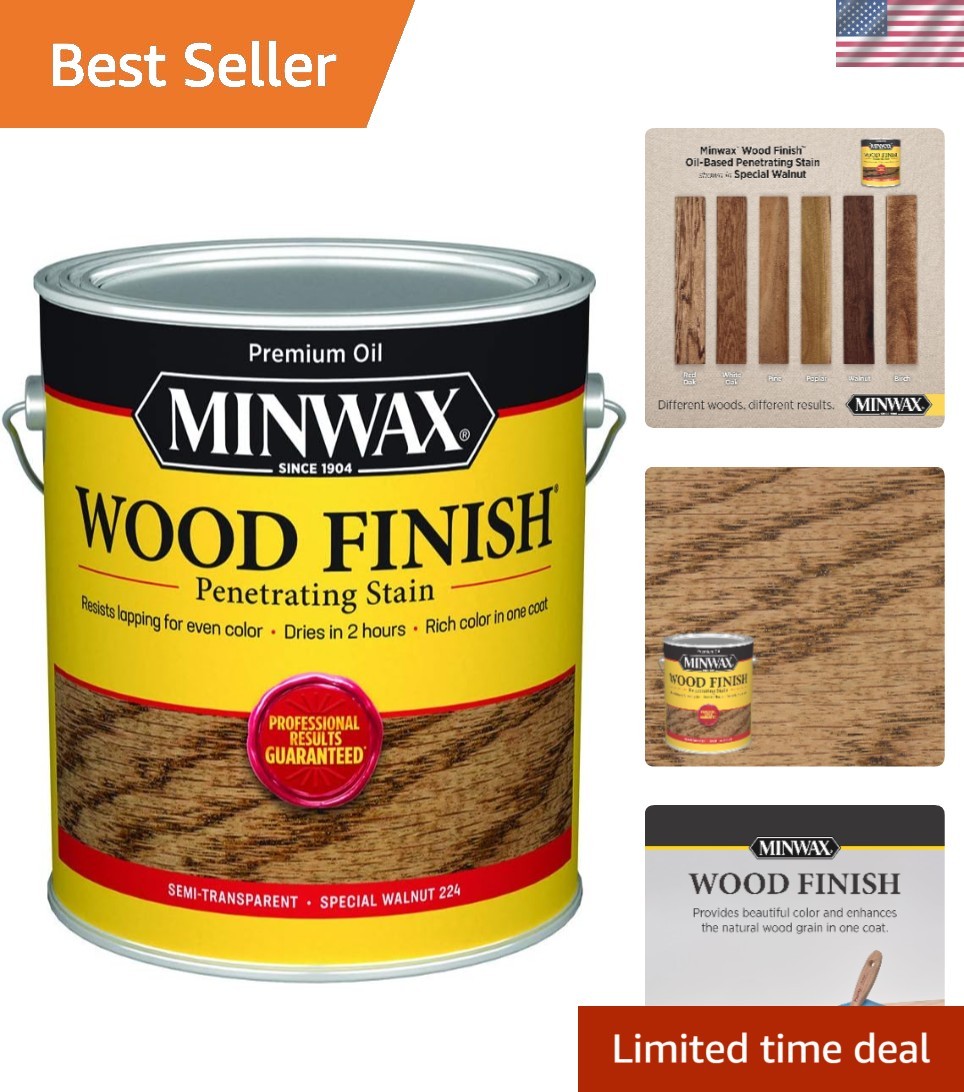 Rich Special Walnut Stain – 1 Gallon Interior Wood Finish for Easy Application