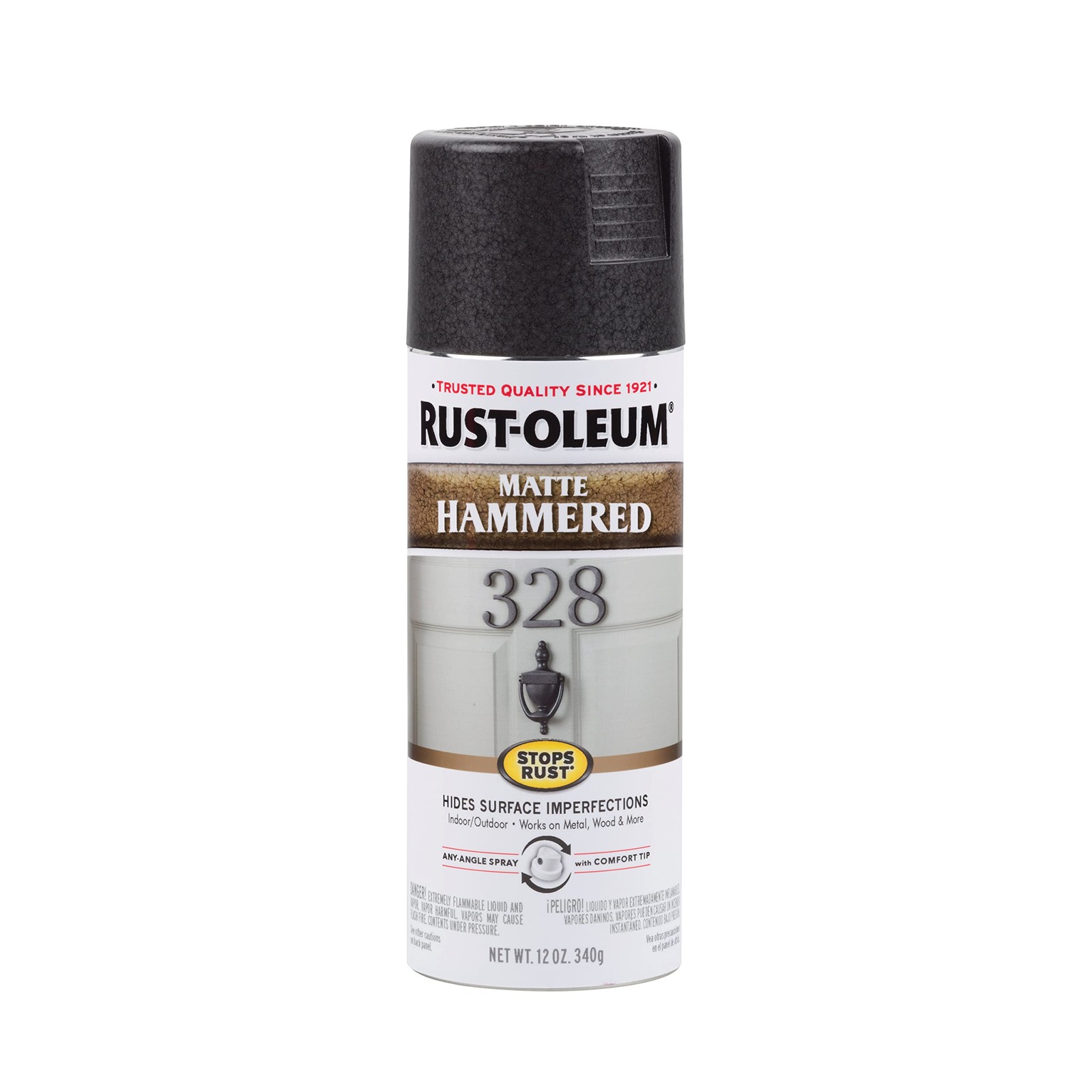 Rust Oleum Stops Rust Hammered 12 Ounce Matte Black Spray Paint Durability