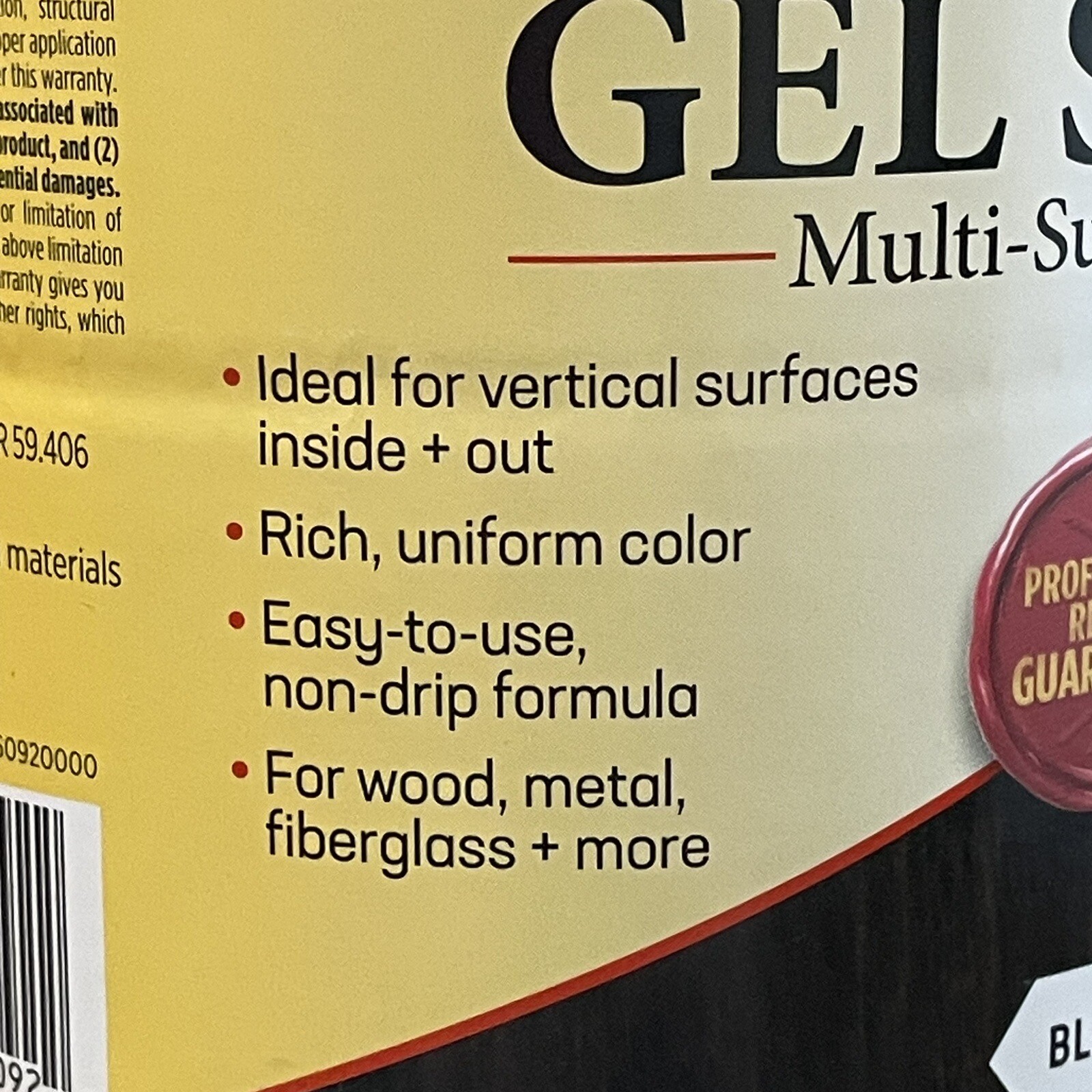 Minwax Gel Stain Wood Veneer Fiberglass Metal 1 Quart BLACK New