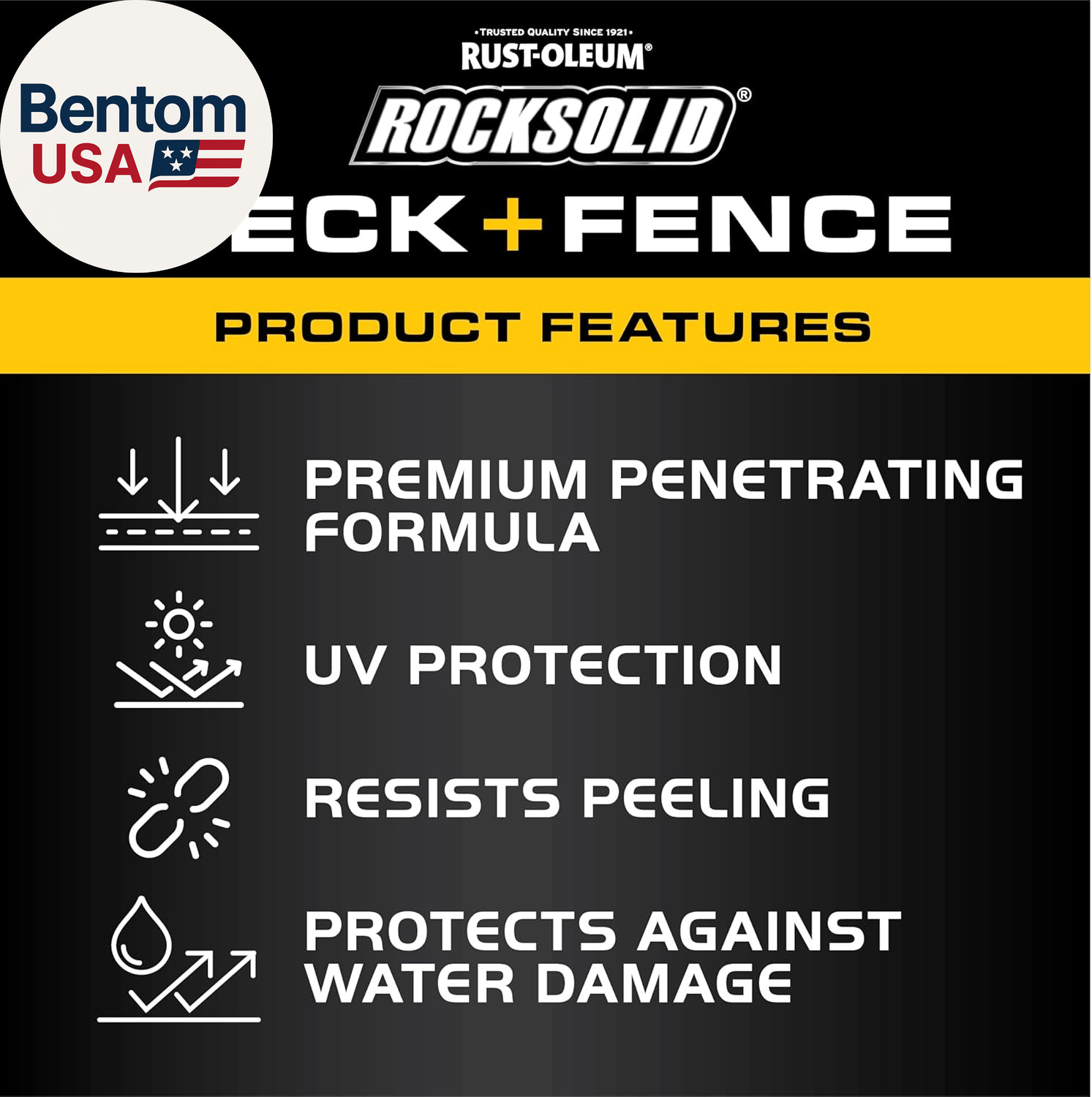 Rocksolid Deck+Fence Protective Stain & Sealer with Turbo Spray System | Oil‑Bas