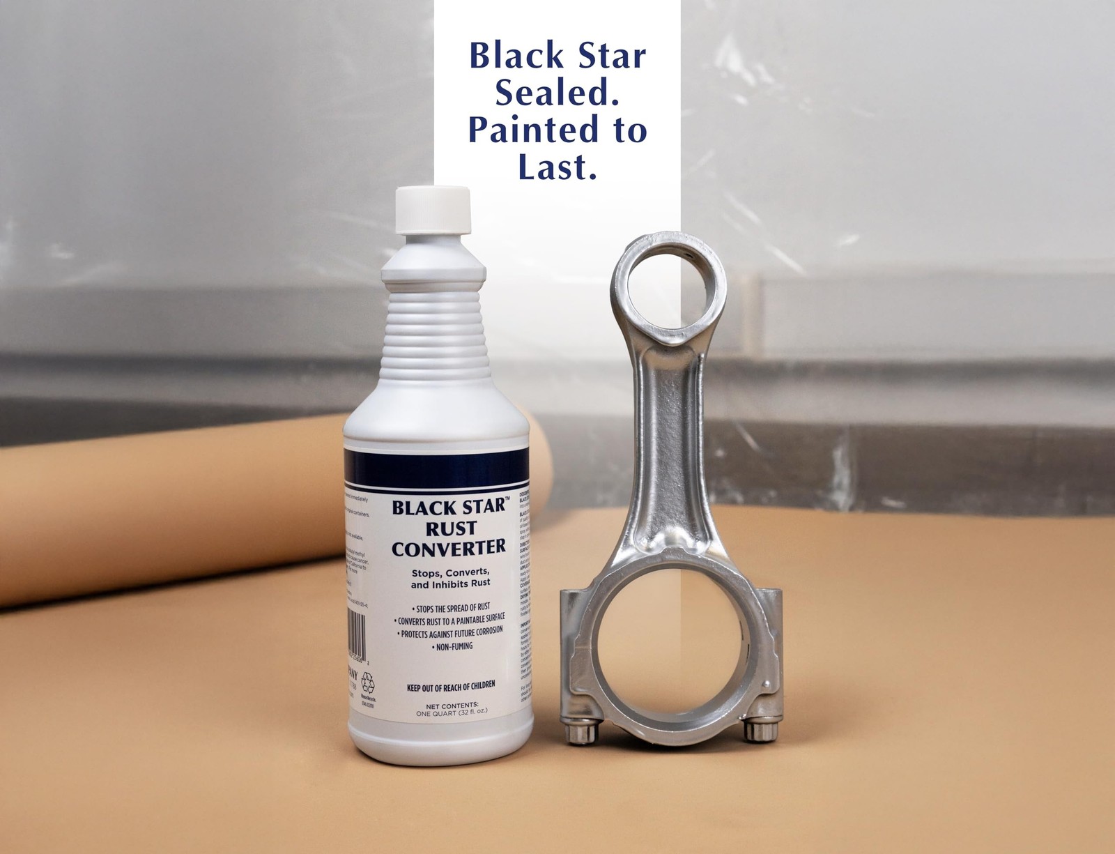 BLACK STAR Rust Converter – Converts Rust on Any Steel Surface (1 Quart)