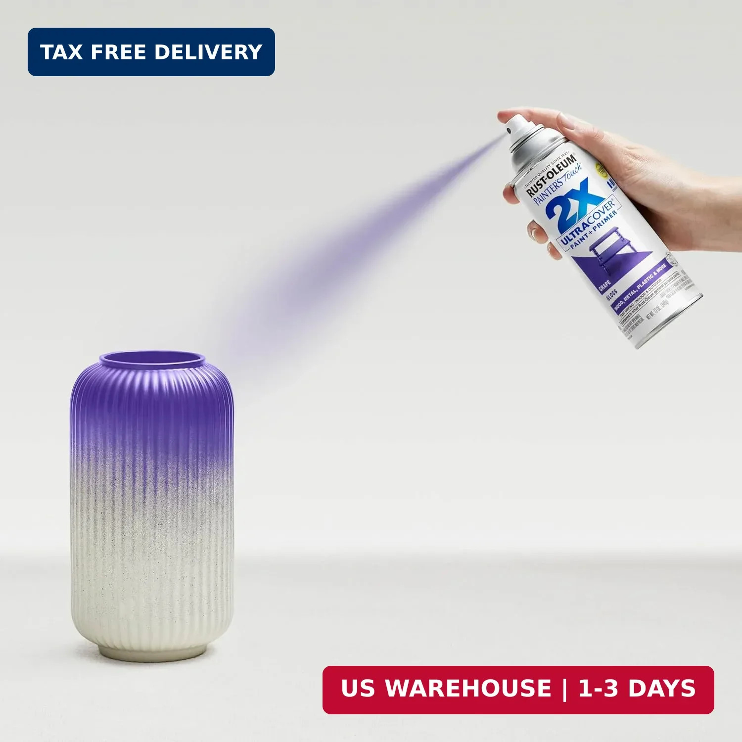 Rust-Oleum 249113 Painter’s Touch 2X Ultra Cover Spray Paint, 12 oz, Gloss Grape