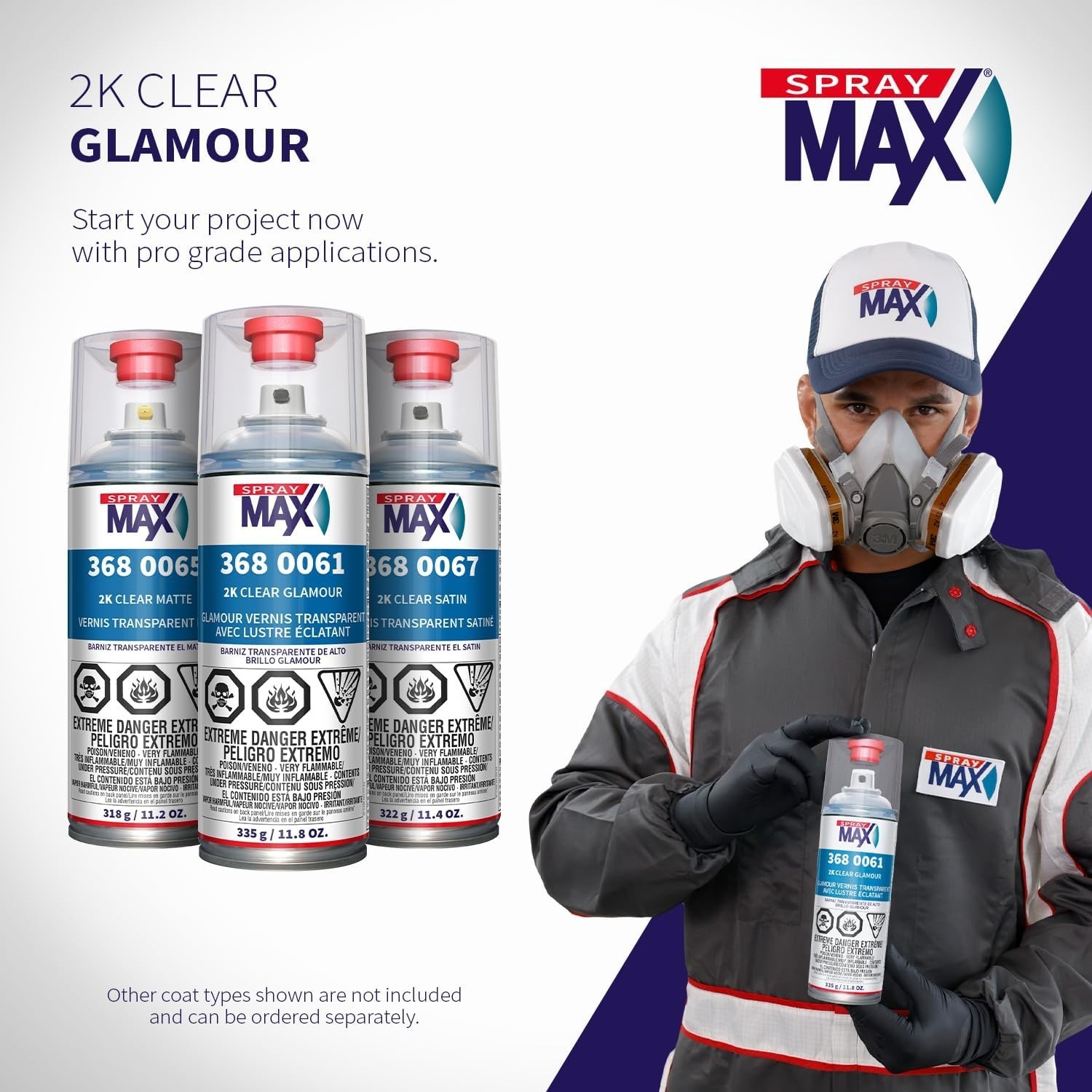 2K Glamour High Gloss Clear Coat | 2K Automotive Clear Coat Spray Paint | Hig…