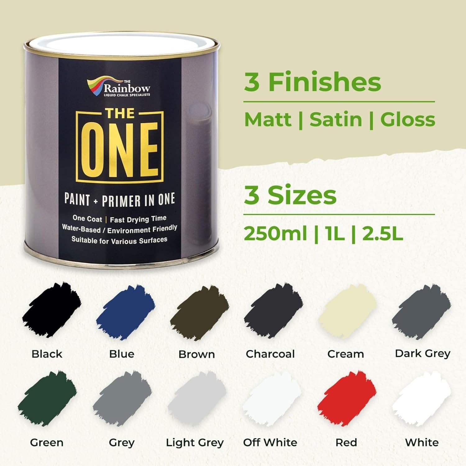 Versatile 8.5 Fl Oz Cream Gloss Paint & Primer – Ideal for Cabinet and Furniture