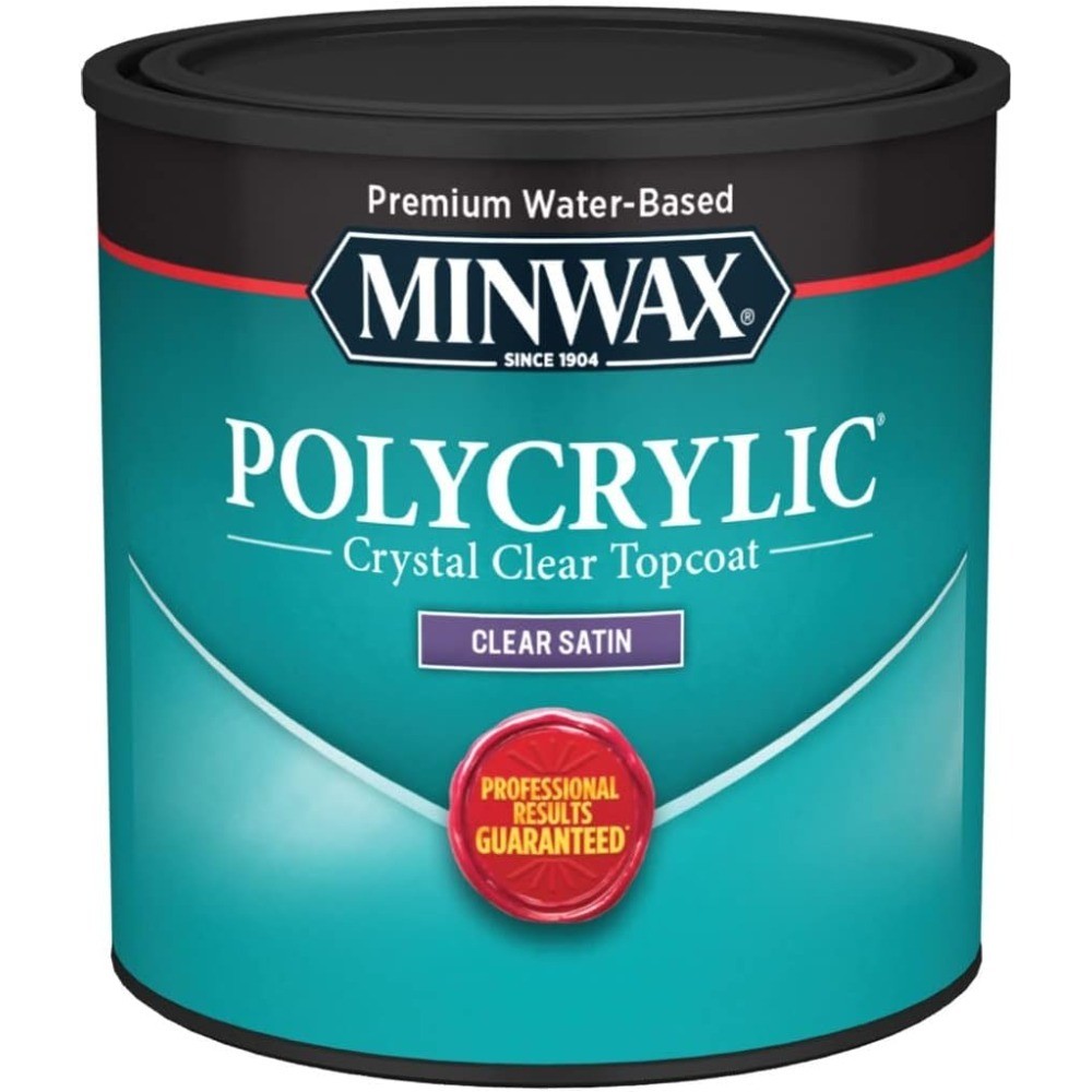 233334444 Polycrylic Protective Wood Finish, Clear Satin, Pint