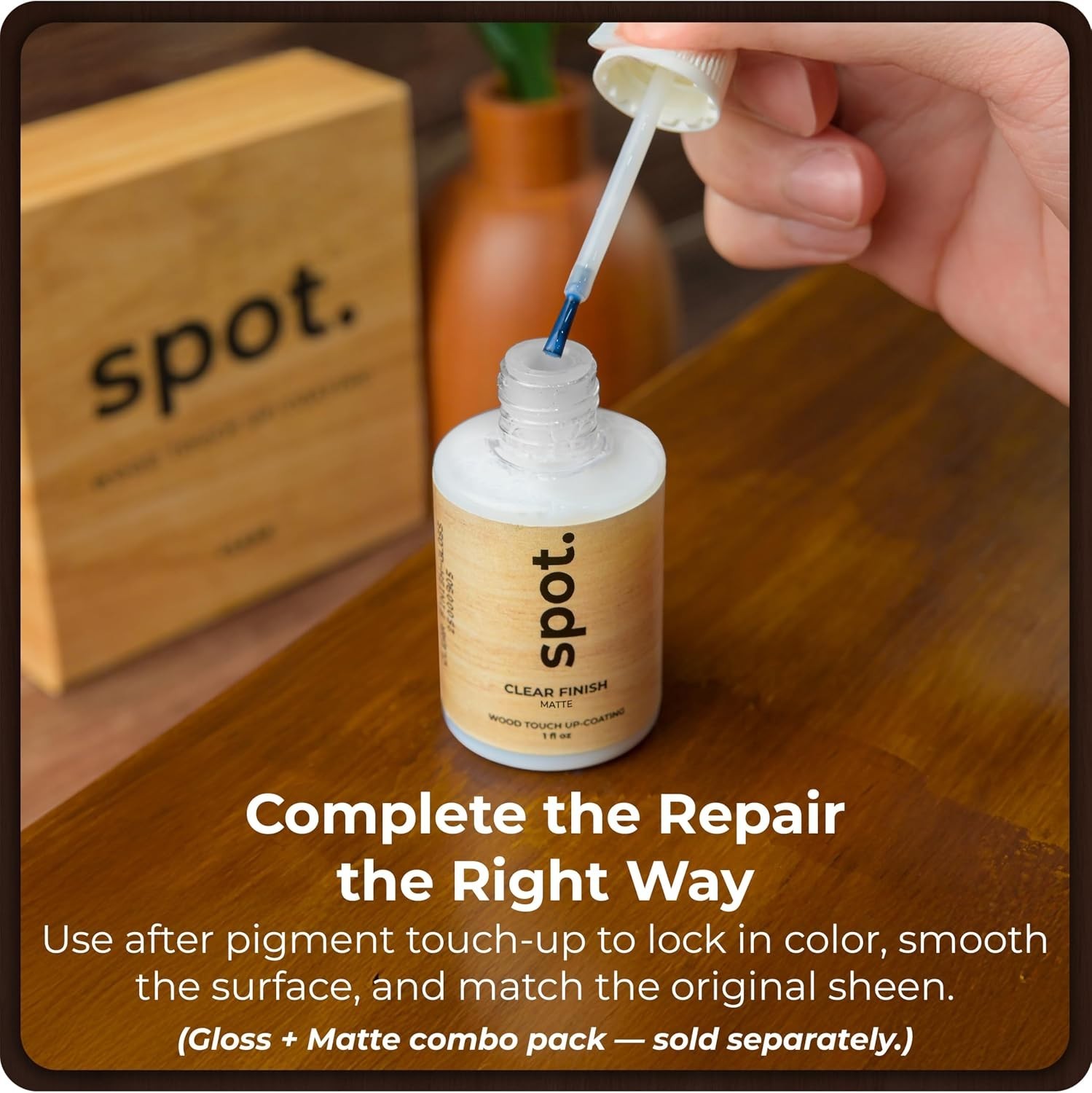 Dark Brown Wood Stain Repair Kit, Brush-On Touch-Up Stain Bottles, Provincial…