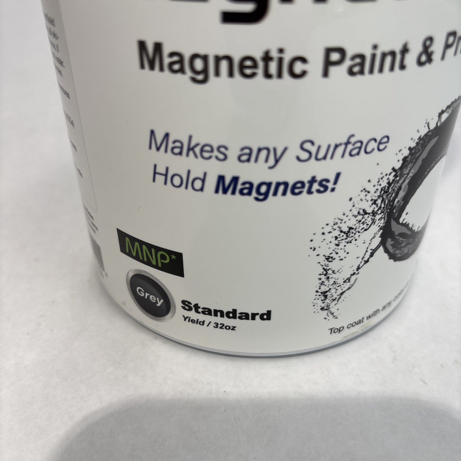 Magnetize-IT! Magnetic Paint &Primer 32 oz. New Grey Allows any surface magnetic
