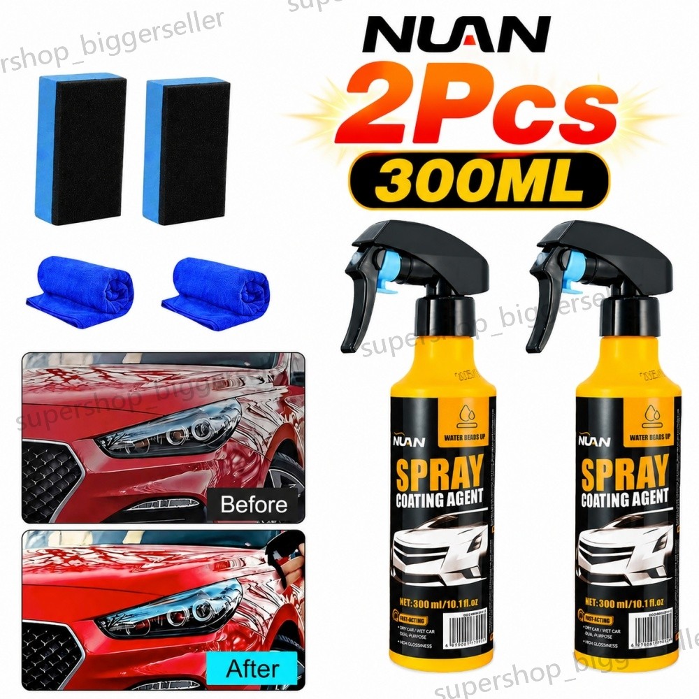 2Pack 300ML Set Nuan Car Coating Spray Coating Protection Quick Car Wax Polish