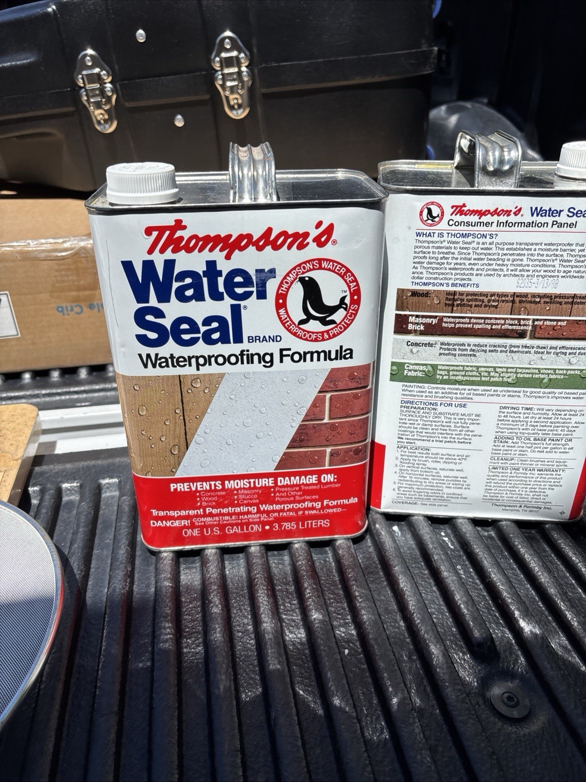 2 Thompson’s WaterSeal Multi‑Surface Waterproofer Clear 1 Gallon Each New Sealed
