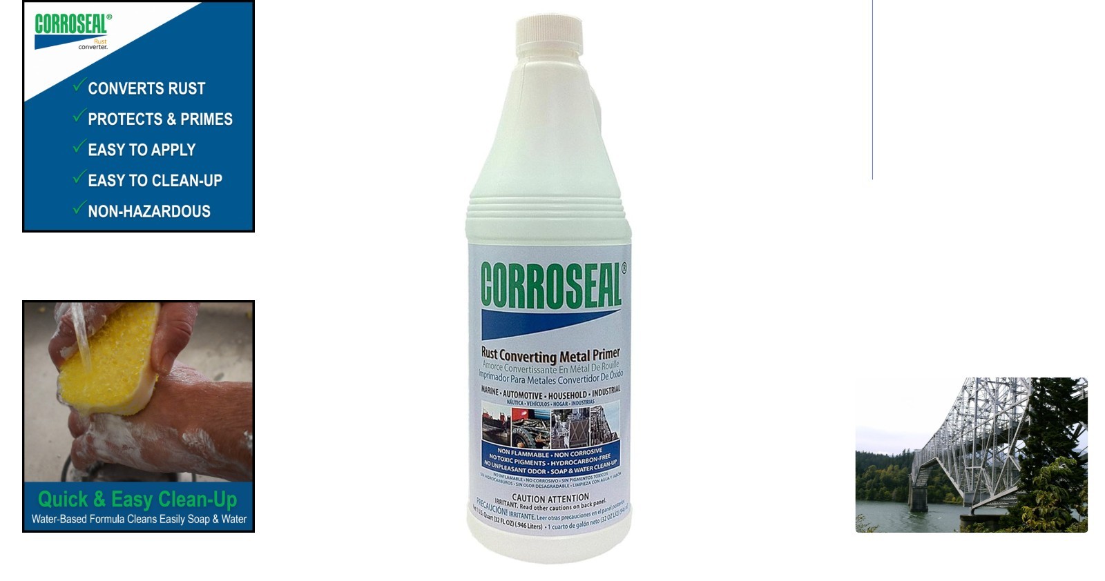 1 Quart Water-Based Rust Converter – Durable Primer for Automotive & Marine Use