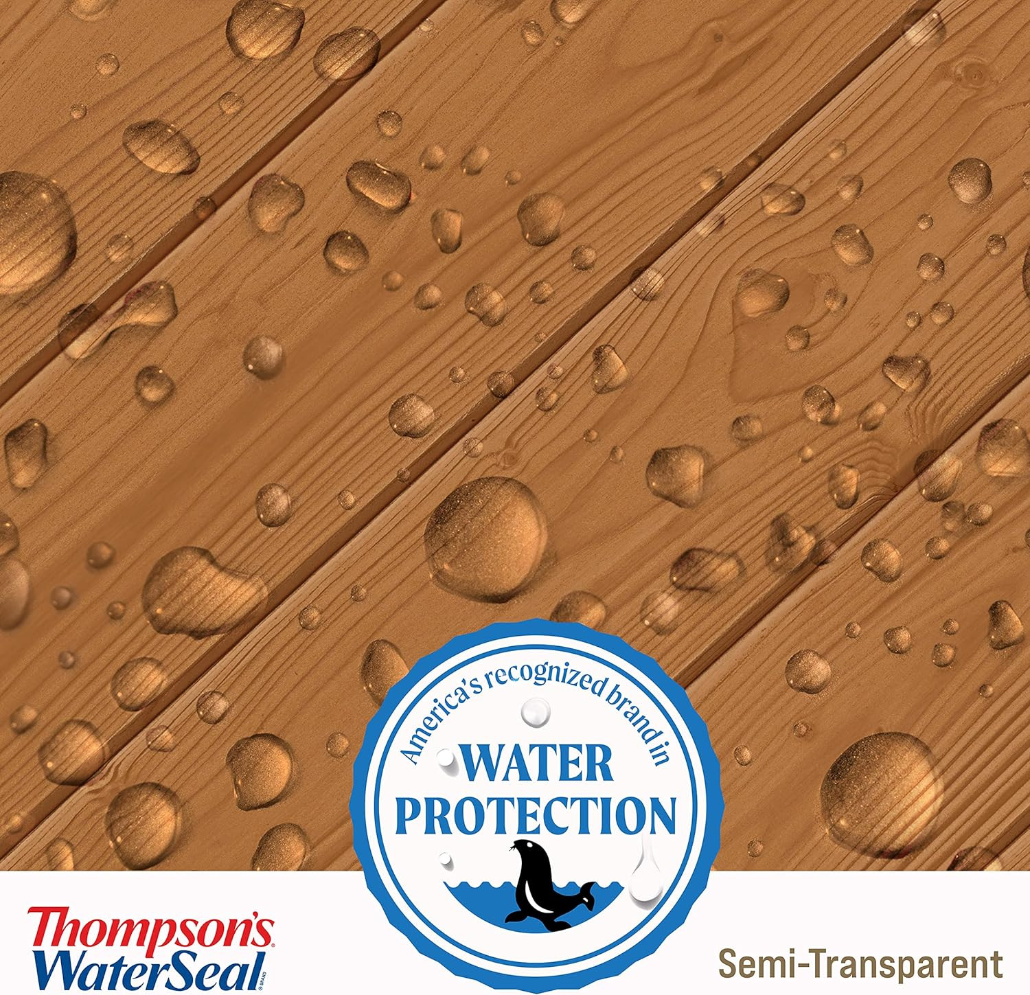 Semi-Transparent Waterproofing Wood Stain and Sealer, Harvest Gold, 1 Gallon