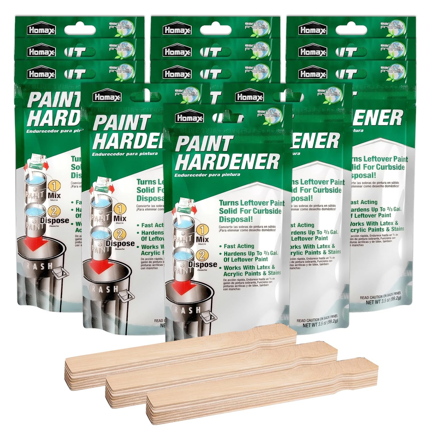 HOMESPHERE Homax Waste Away Paint Hardener, 12 Packs, 3.5oz – Fast Acting Sol…