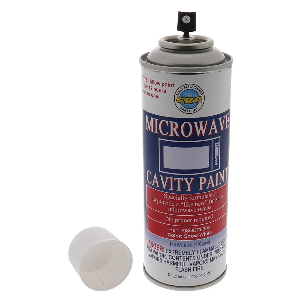 Microwave Cavity Spray Paint Snow White 6oz Can 1 Count 98QBP0302