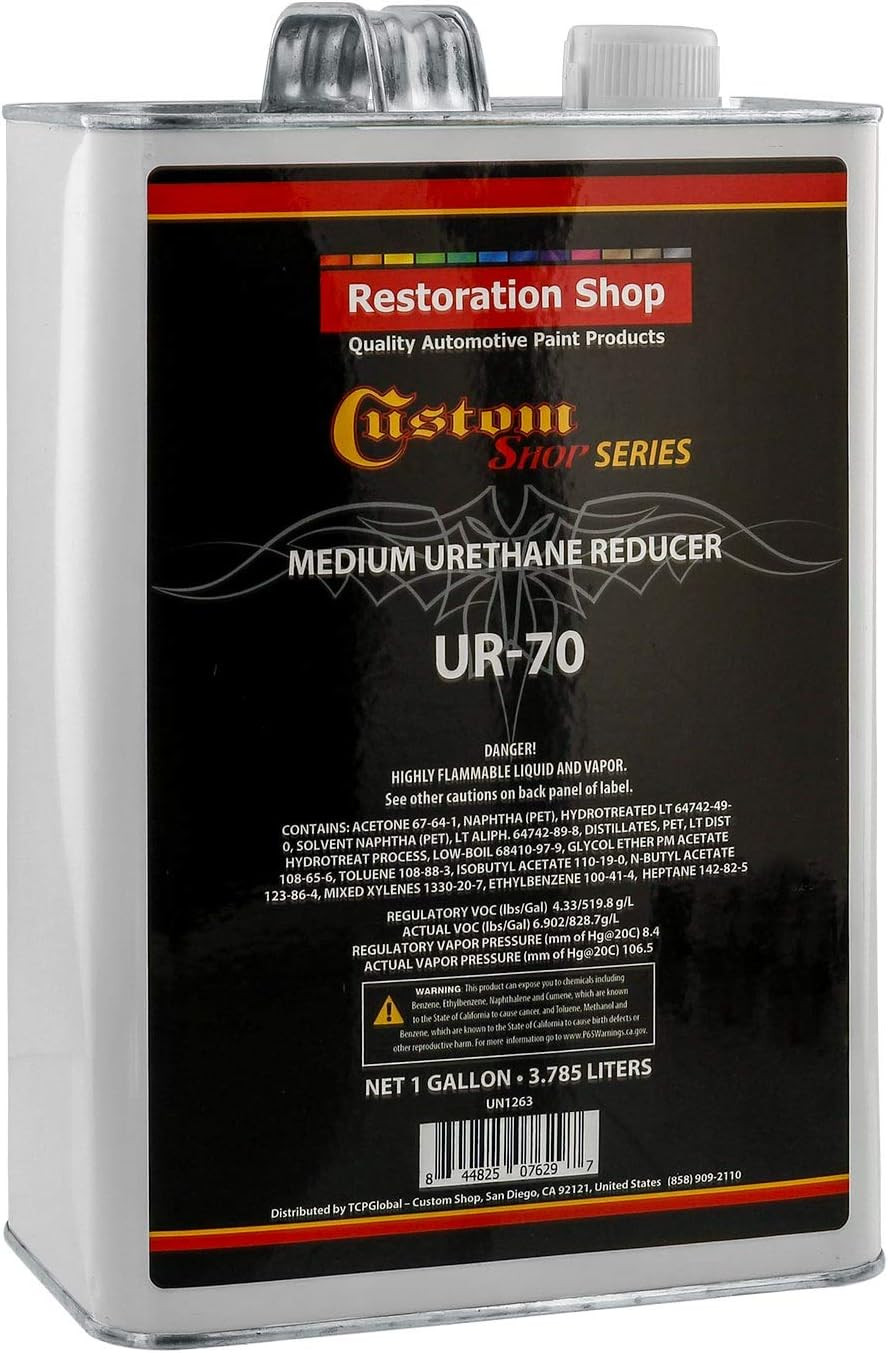 UR70 Medium Urethane Reducer, Gallon, Mid Temperature Automotive Paint Thinner f