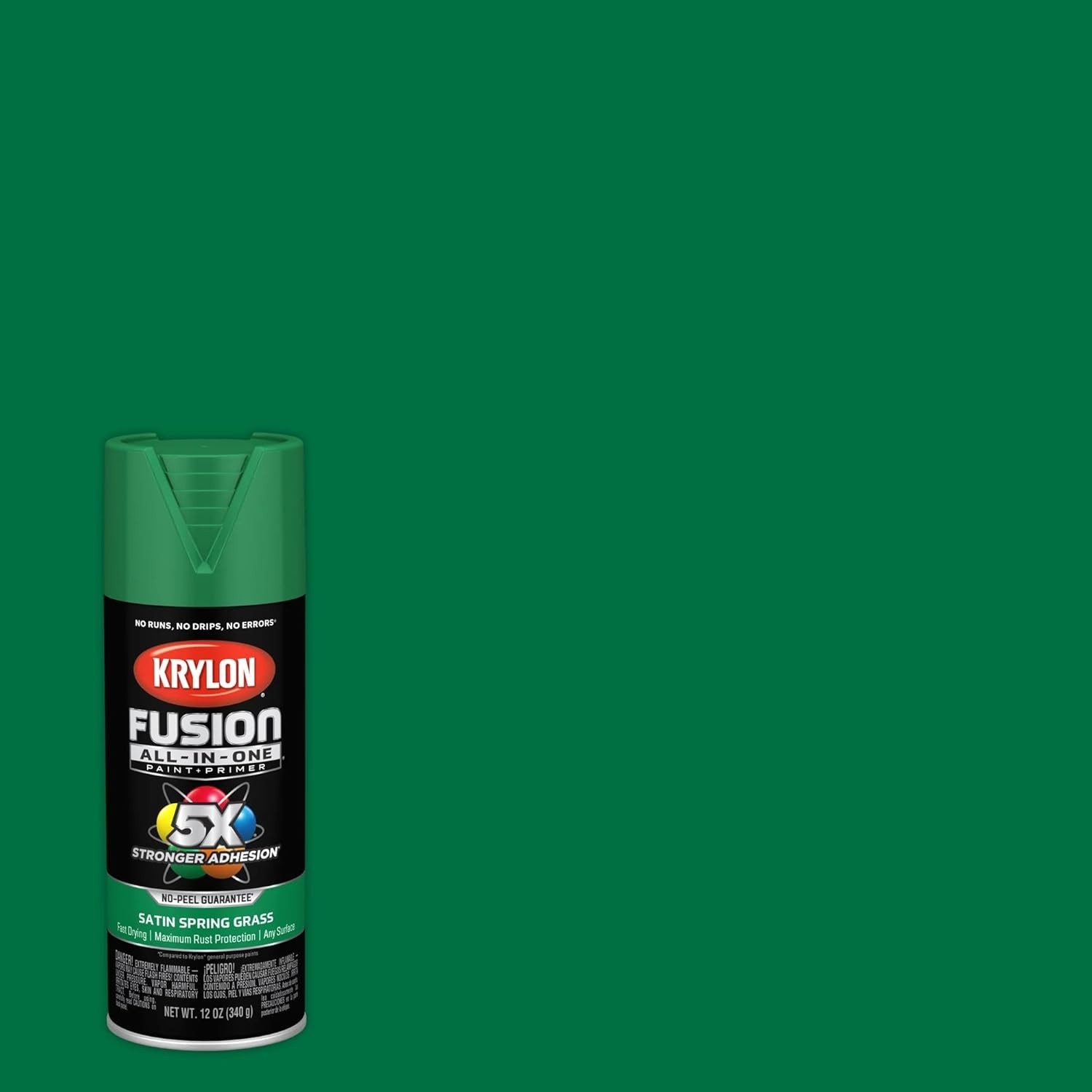 Rust Resistant Spray Paint 12 Ounce Satin Spring Grass for Multiple Surfaces