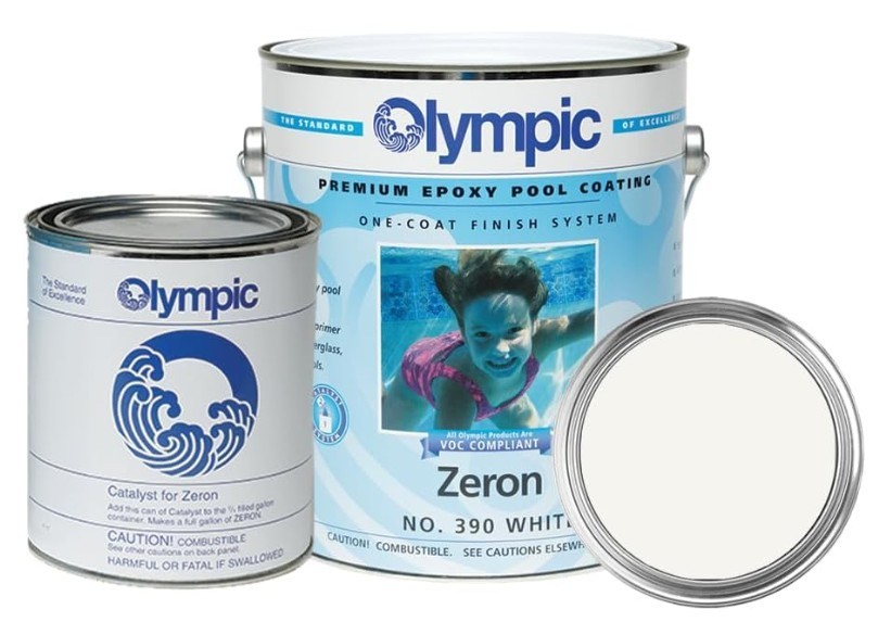 2 part epoxy swimming pool paint – Zeron, white, 1 gallon