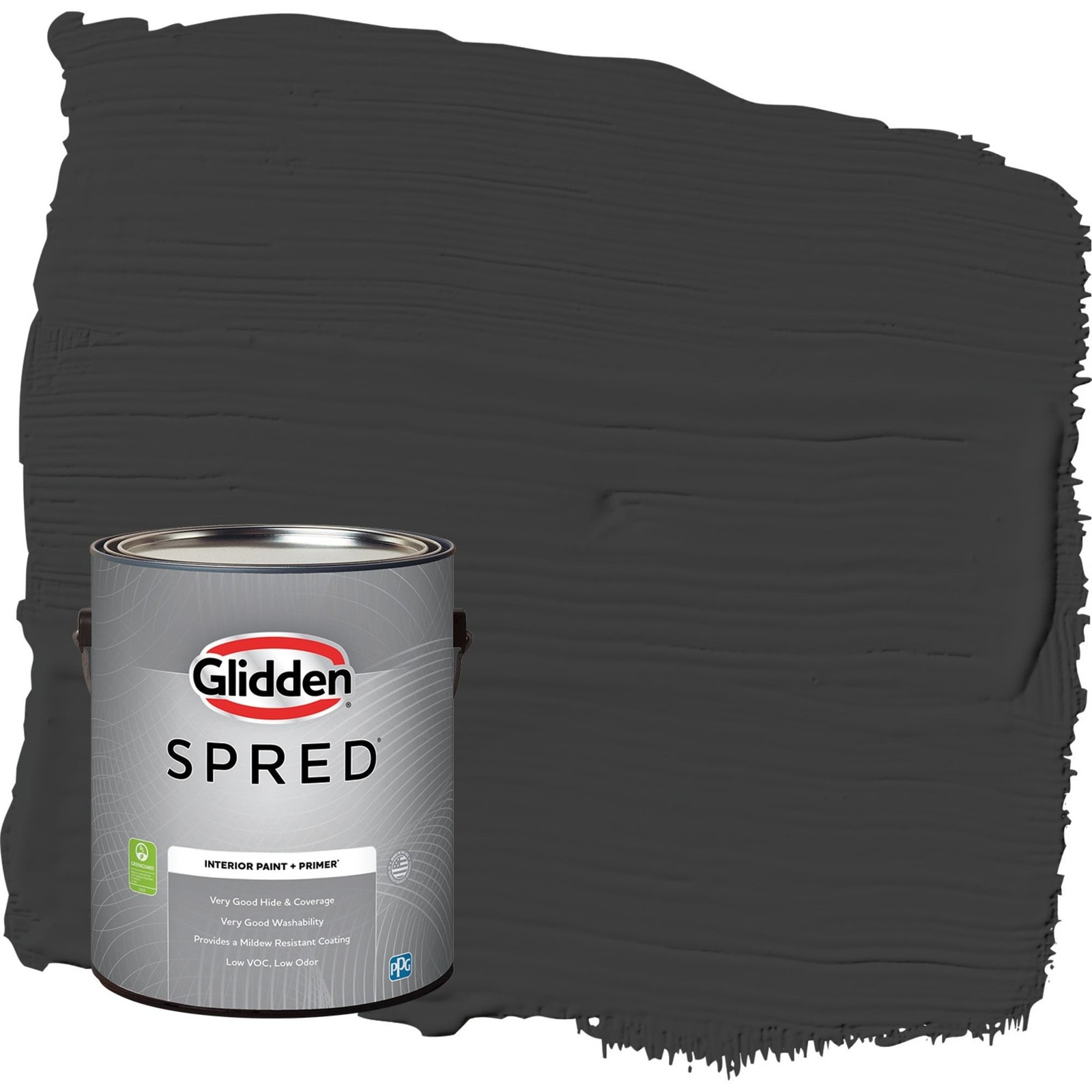 Black Semi Gloss Paint 1 Gal W/ Low Odor & Stain Resistant For Kitchen