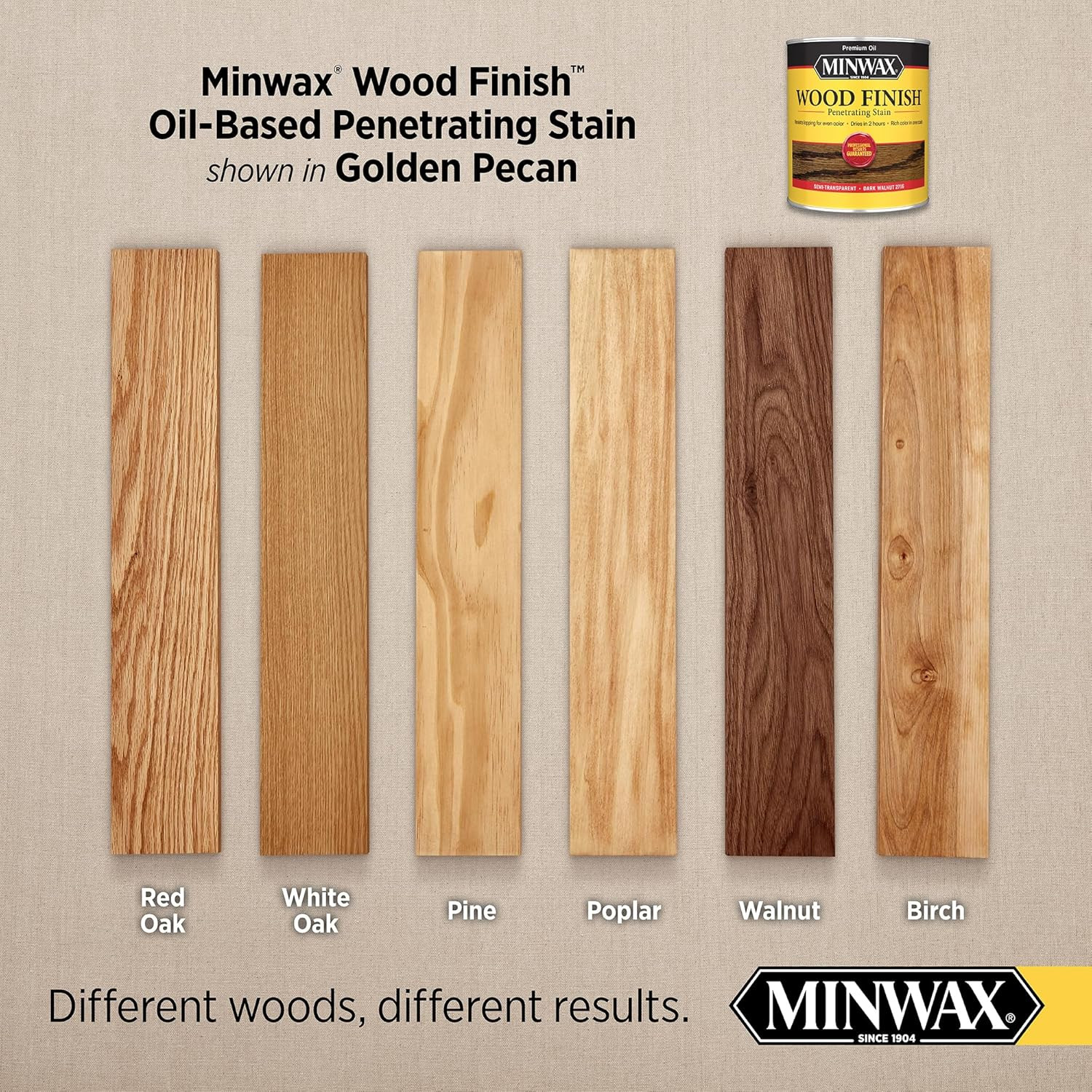 1 Qt 70041 Golden Pecan Wood Finish Oil-Based Wood Stain