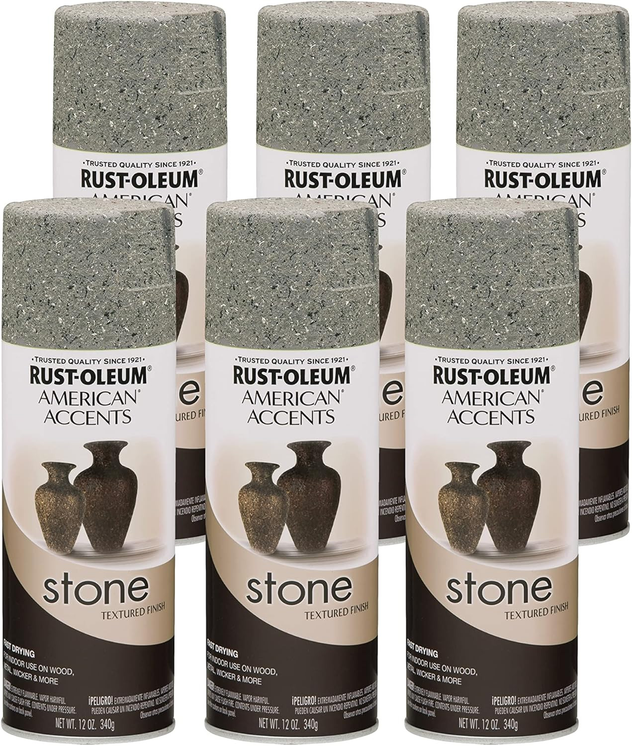 7992830-6PK Stone Creations Spray Paint, 12 Oz, Gray Stone, 6 Pack