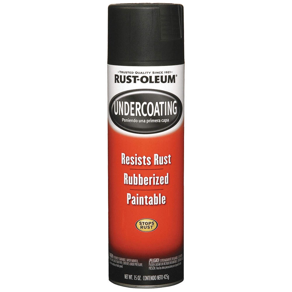 RUST-OLEUM 248657 Rubberized Undercoating,Black,15 oz 4YLC9
