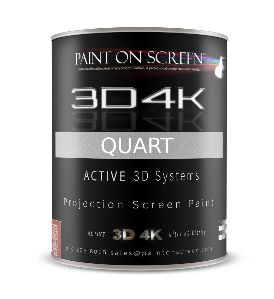 Projector Screen Paint 3D4K Light Grey Silver with 2.4 Gain -HD 1080P,Active …