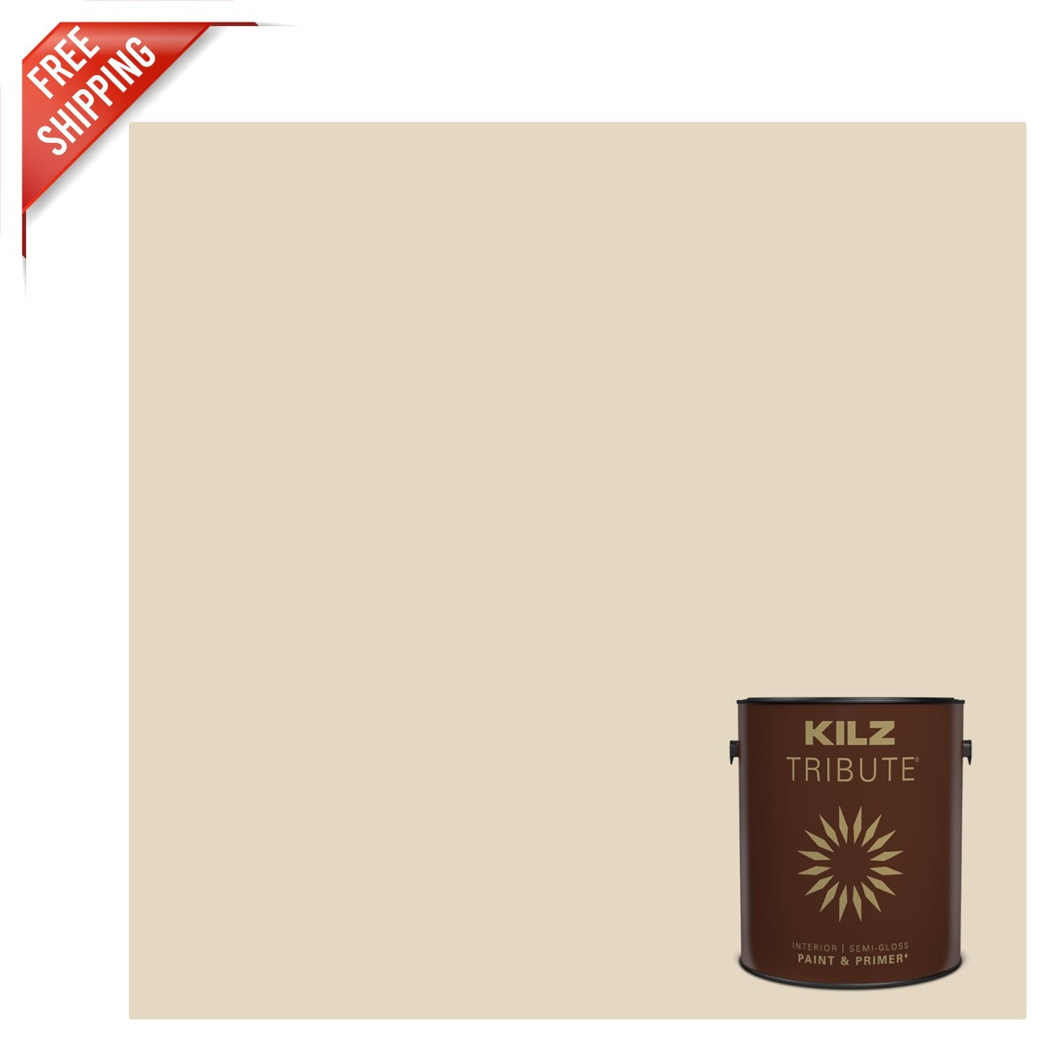 Low VOC Semi-Gloss Paint & Primer, Spanish Fortress, Interior Coverage 300 Sq Ft