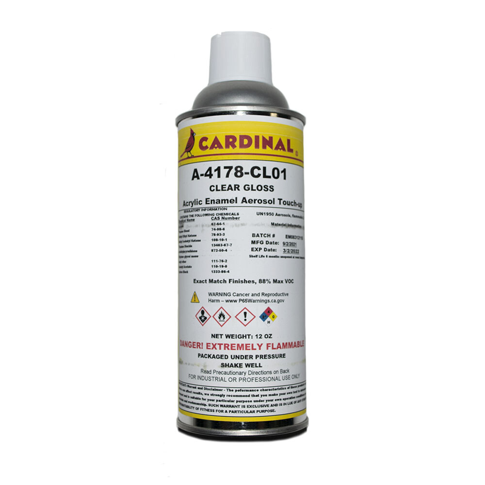 A-4178-CL01 Clear Gloss Powder Coat Touch-Up Spray Paint
