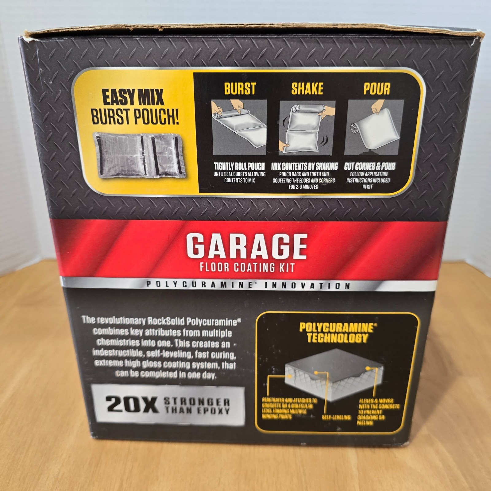 Rust-Oleum Rock Solid Polycuramine Garage Floor Coating Kit Mocha 1-Car Garage